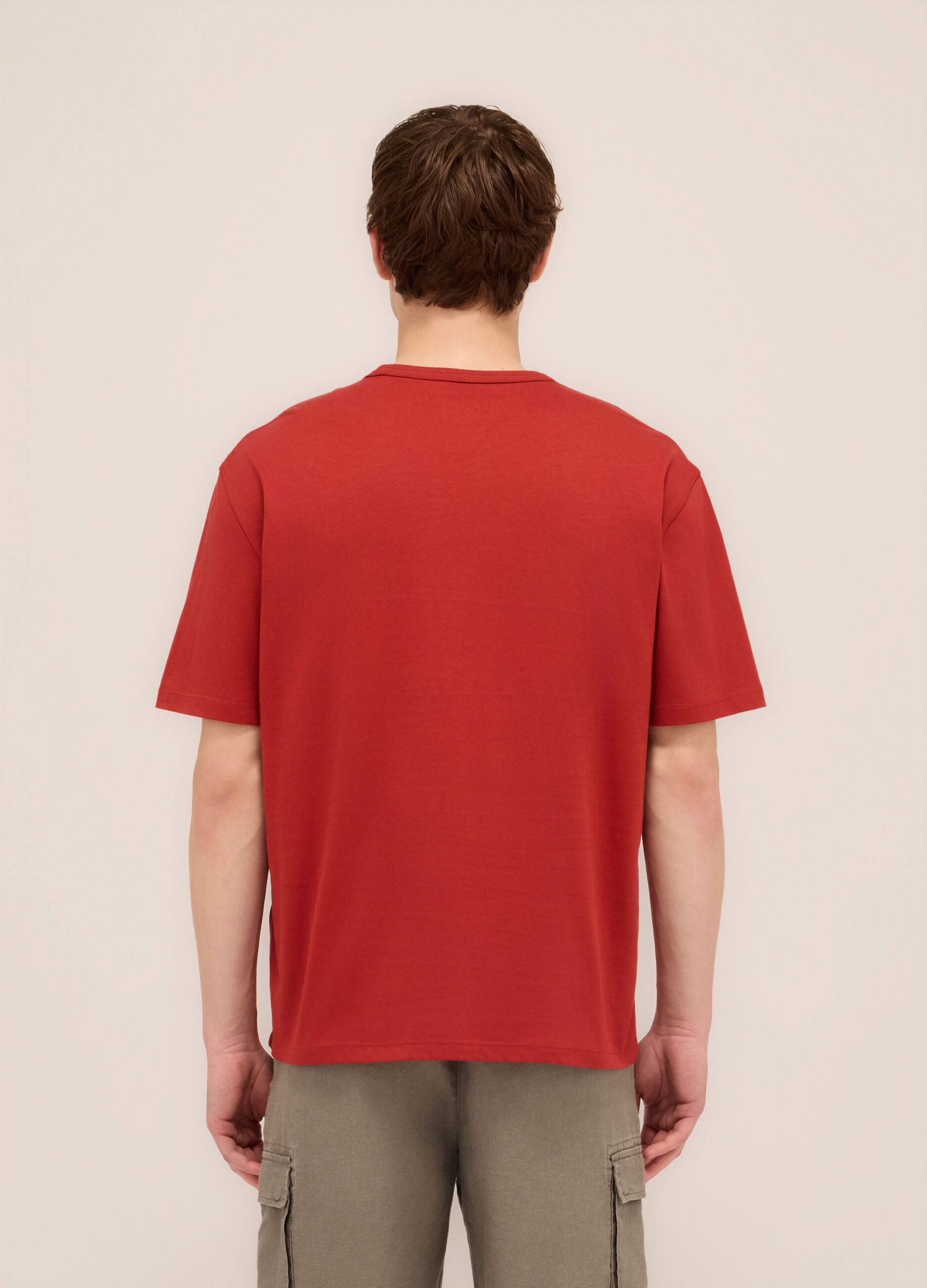 T-shirt girocollo con logo uomo_1