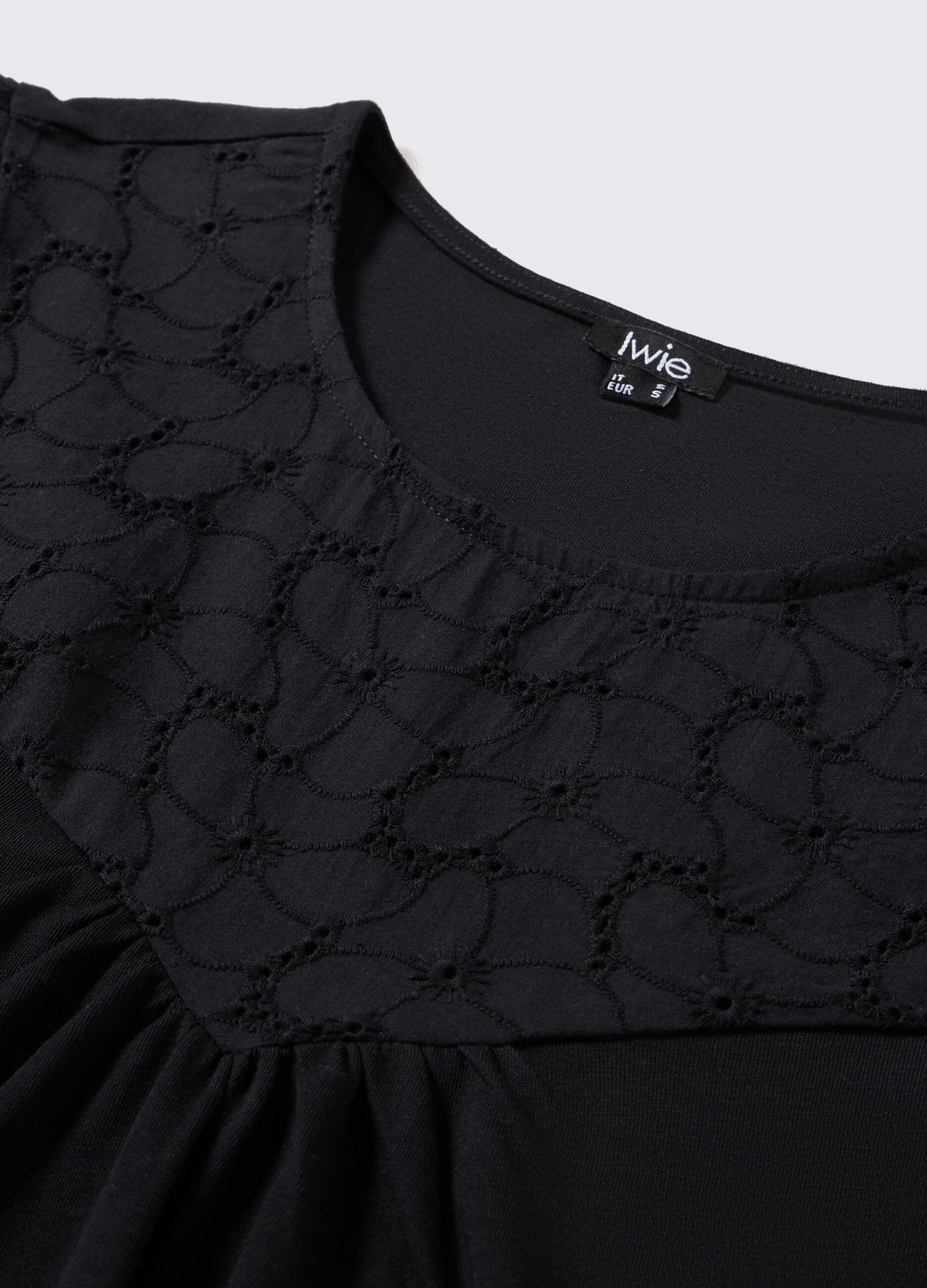 T-shirt in cotone sangallo donna_1