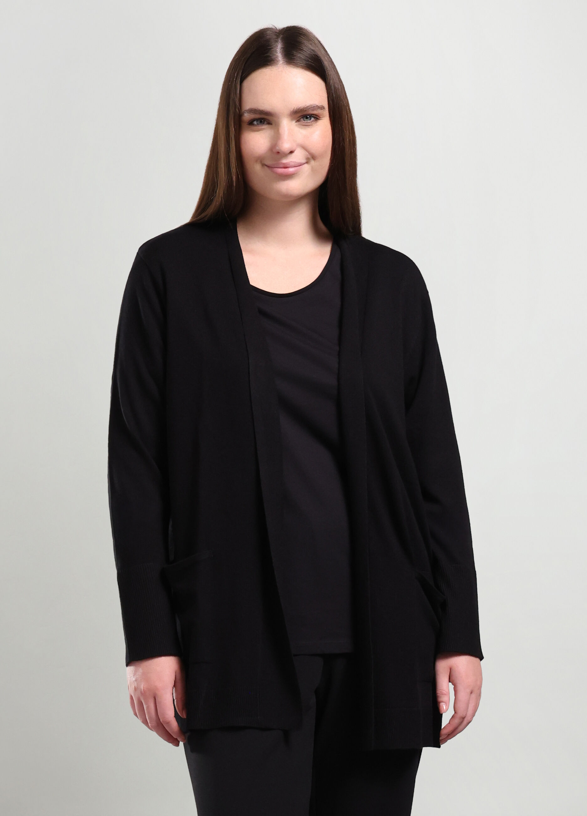 Cardigan tricot misto viscosa donna curvy_0