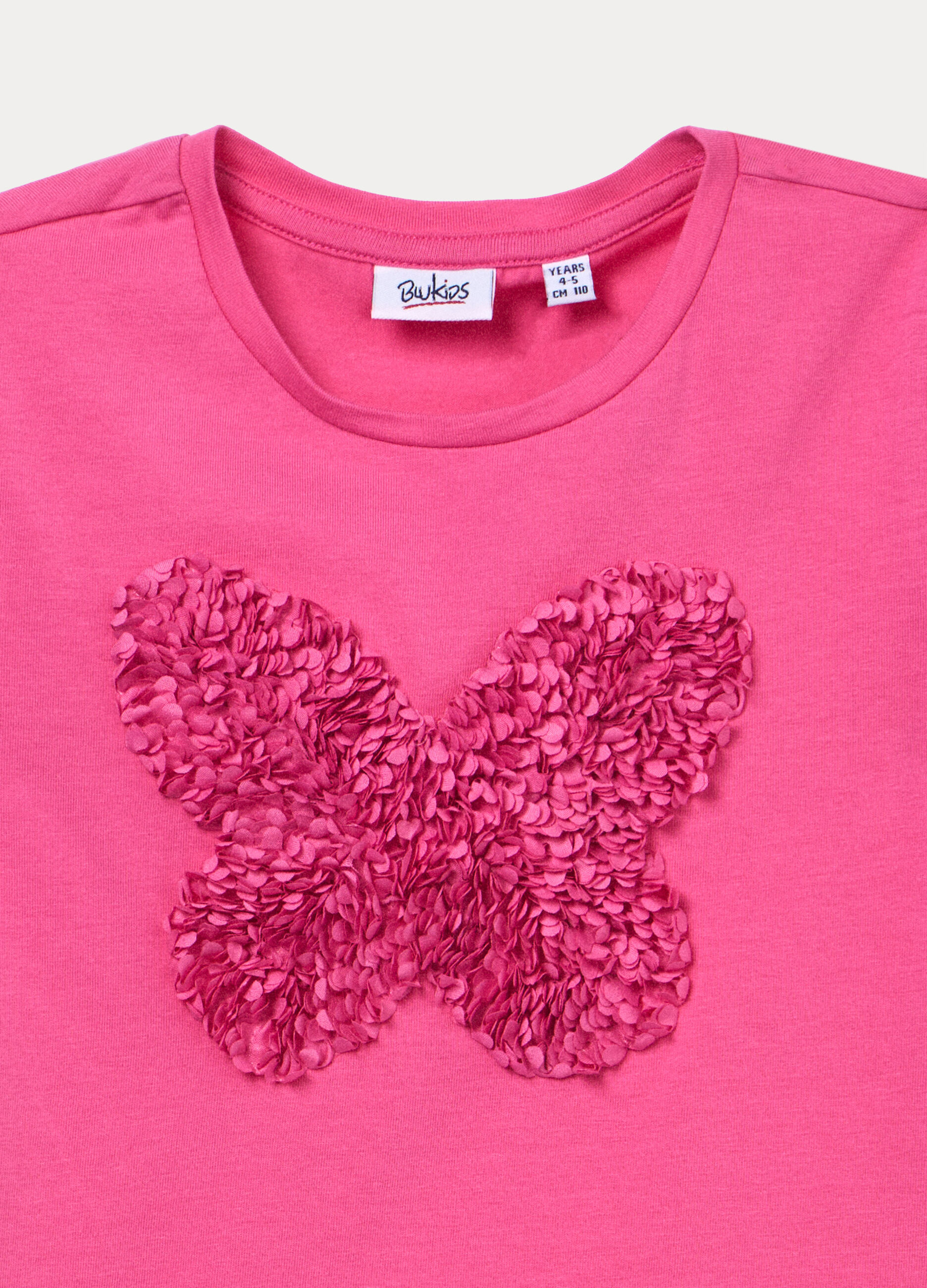 T-shirt girocollo in jersey di cotone stretch bambina_2