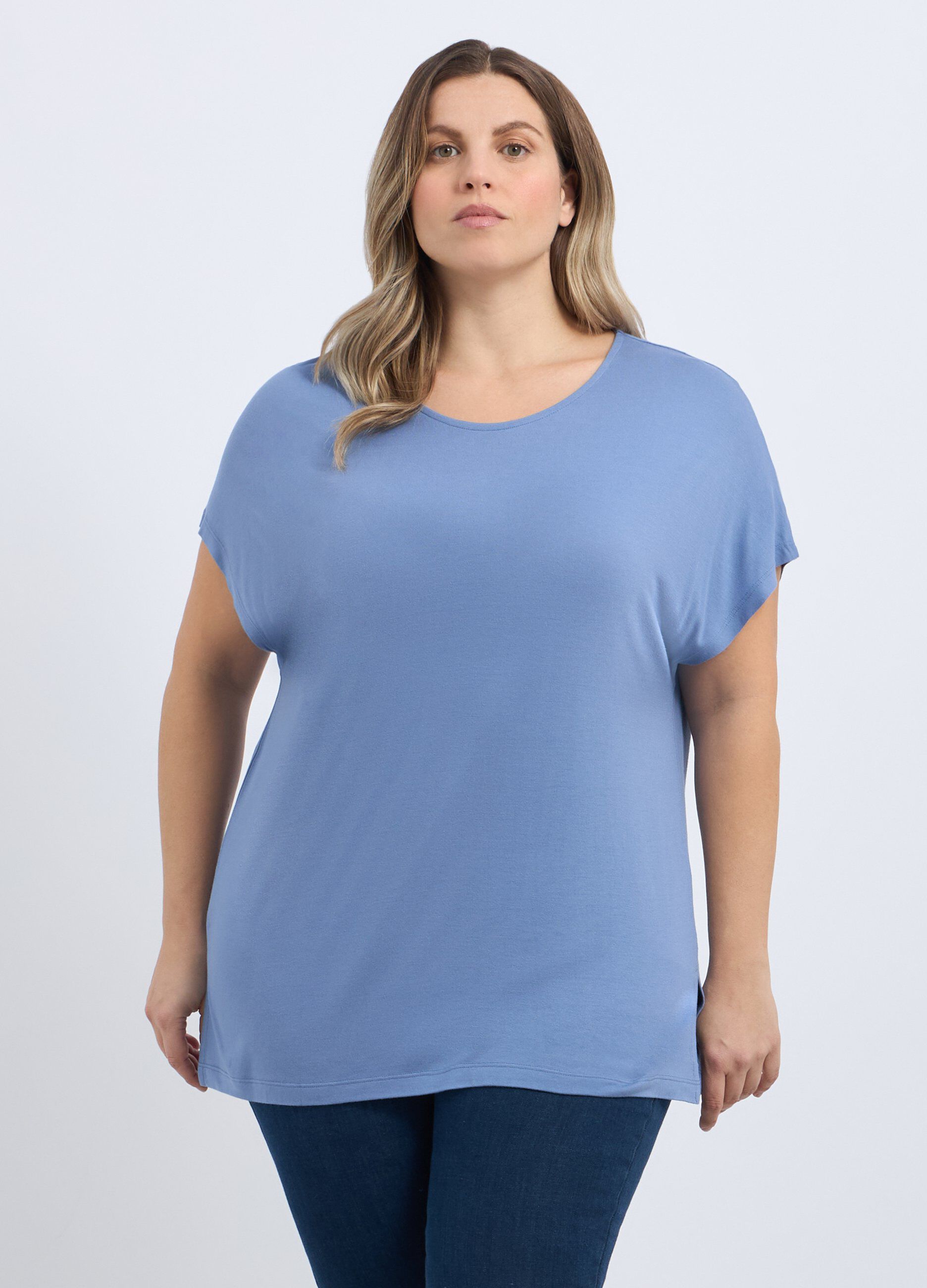 T-shirt in pura viscosa donna curvy_0