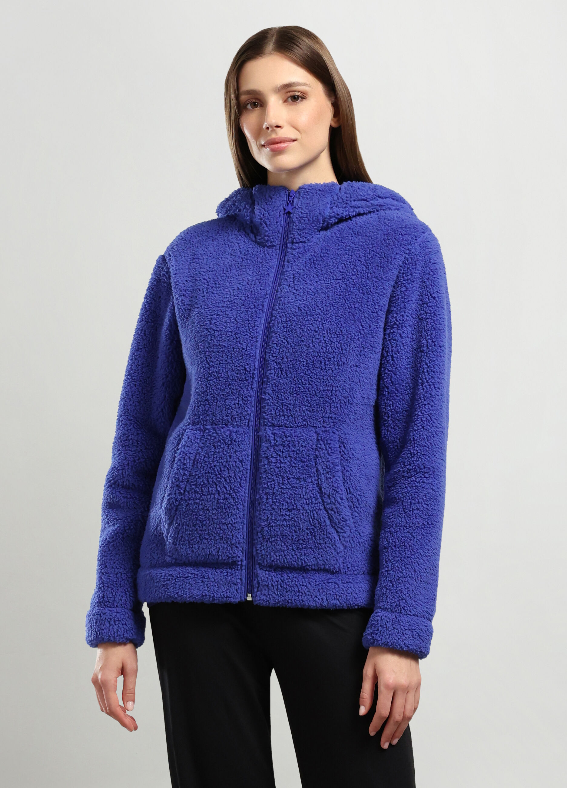 Top pigiama in fake fur con cappuccio_0