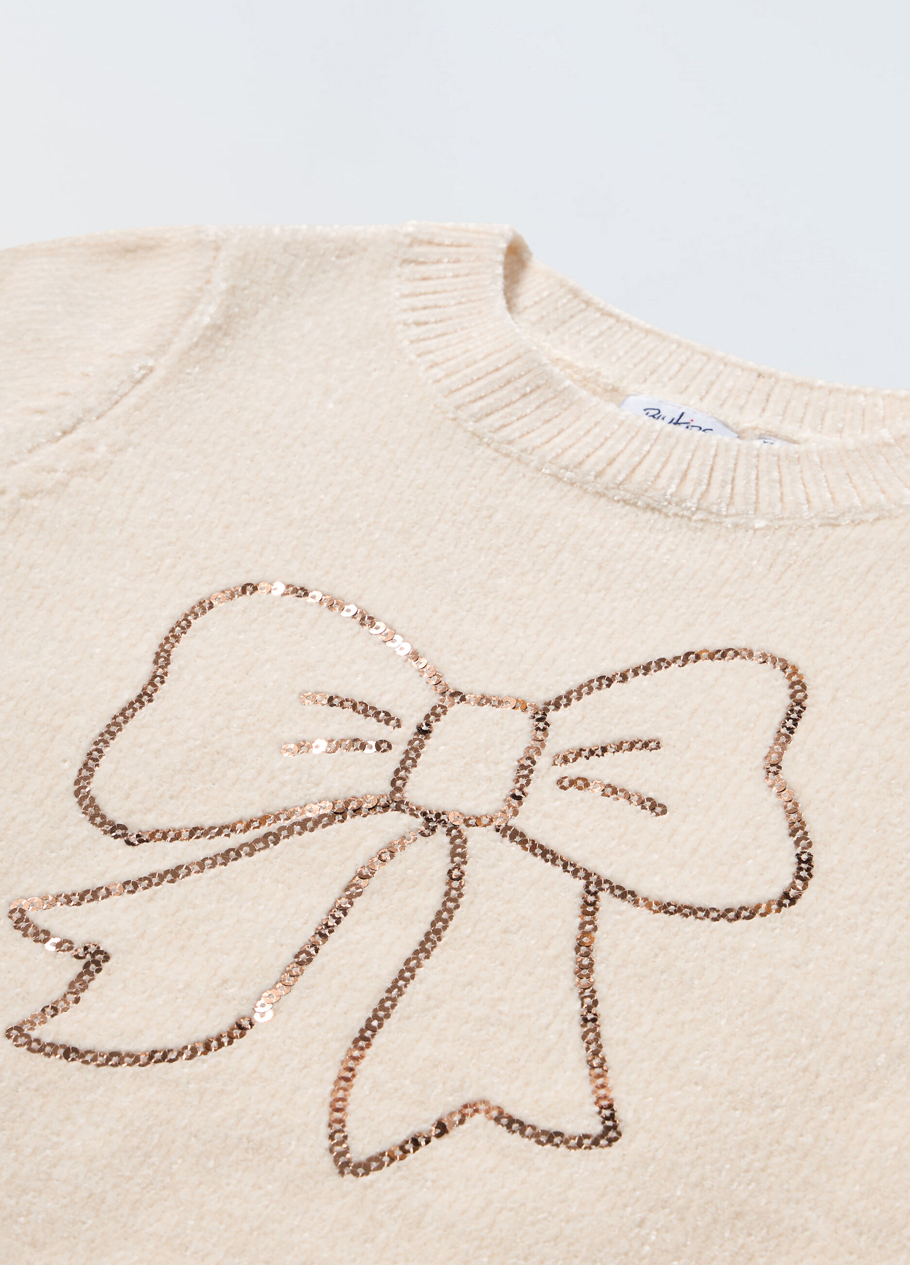 Maglione in ciniglia a costine bambina_1
