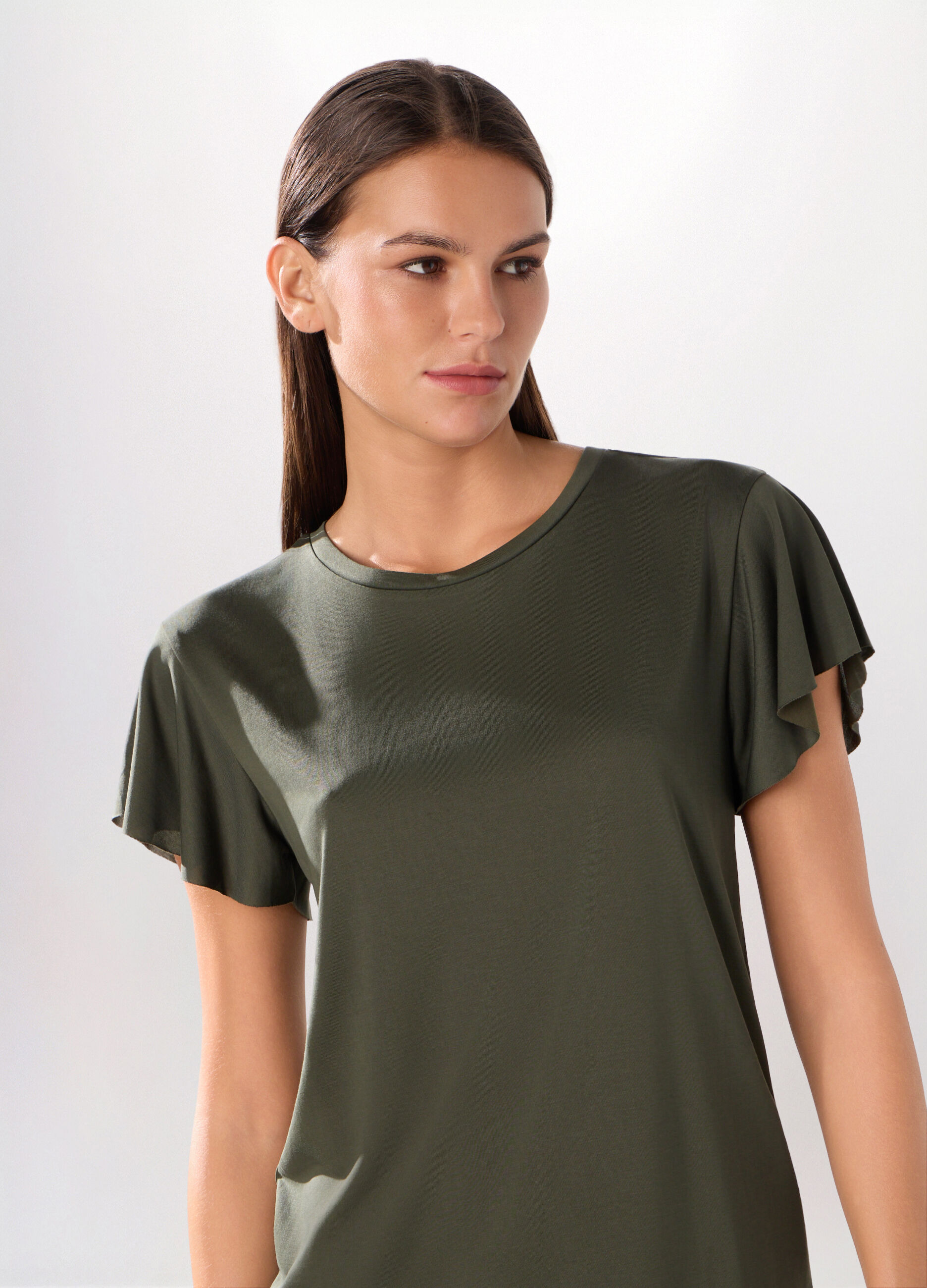 T-shirt in jersey di misto modal donna_2