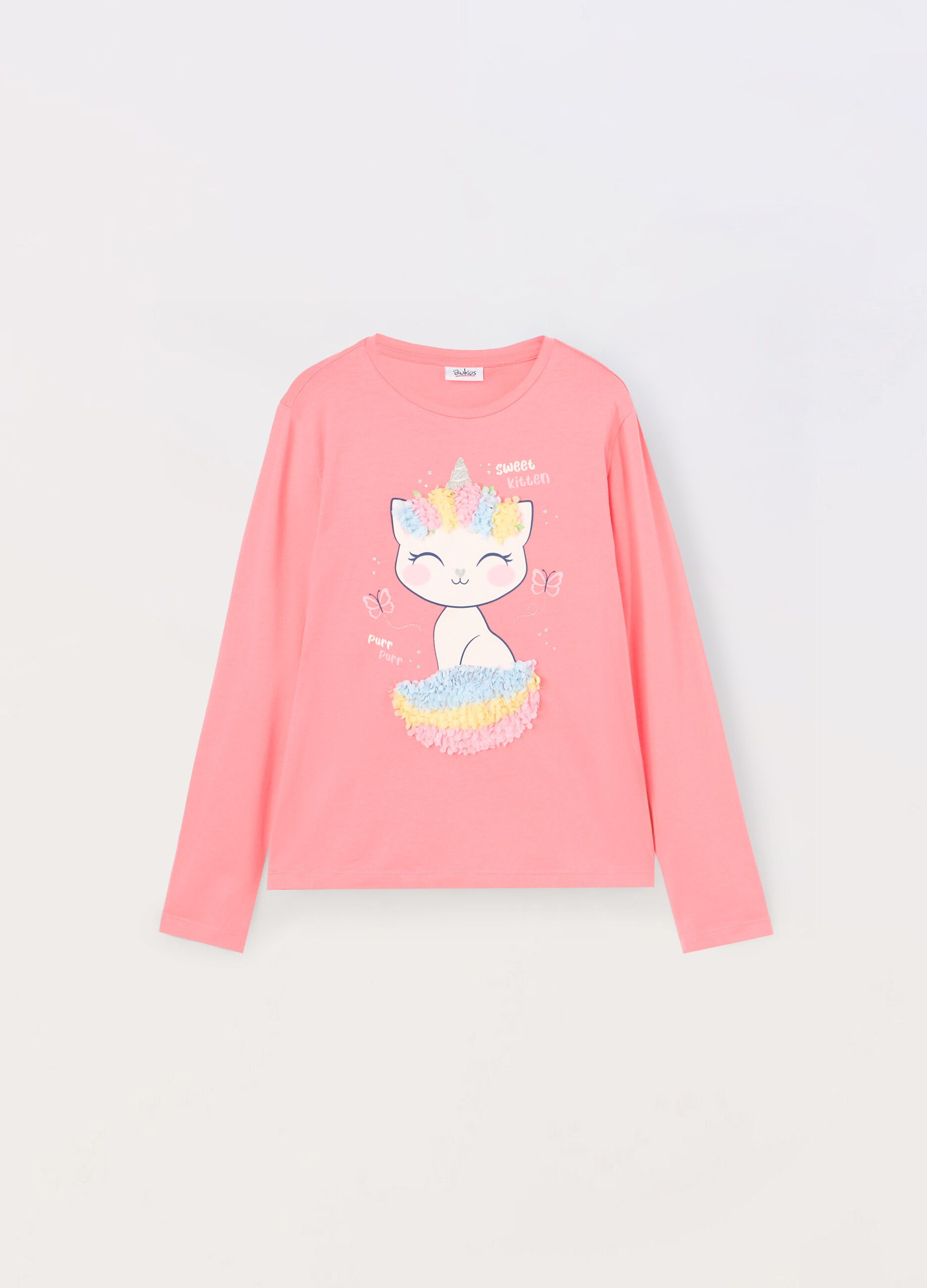 T-shirt in jersey di cotone stretch bambina_0