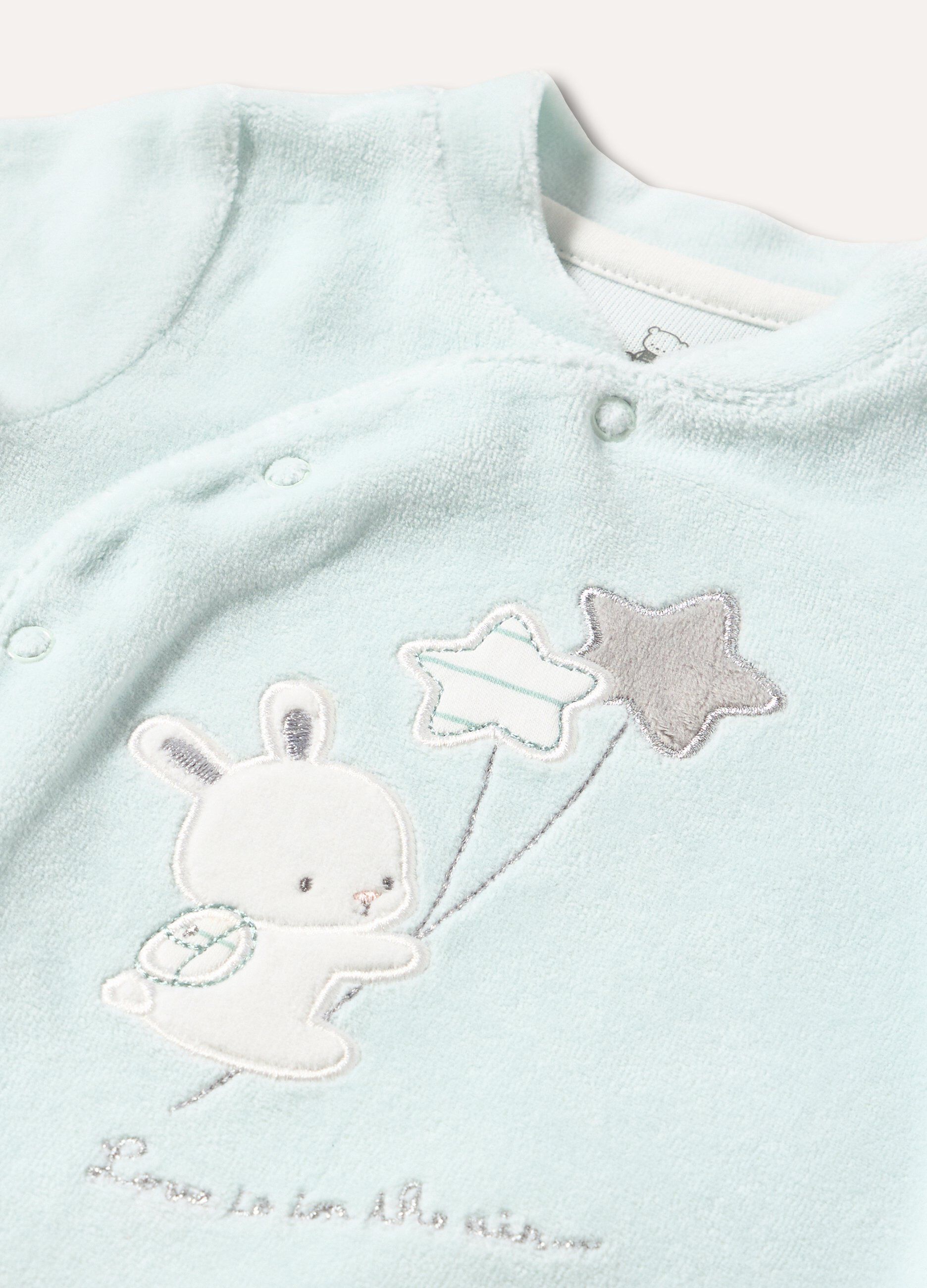 Tutina in velours di cotone neonato_1