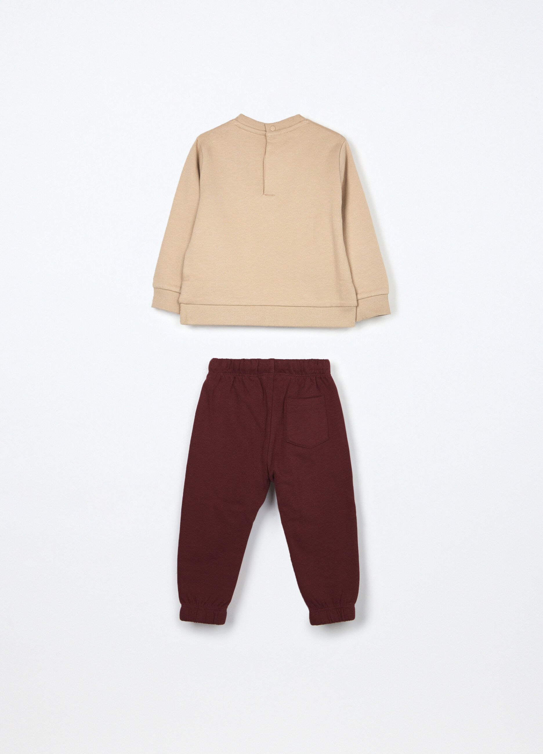 Jogging set in puro cotone fleece neonato_1