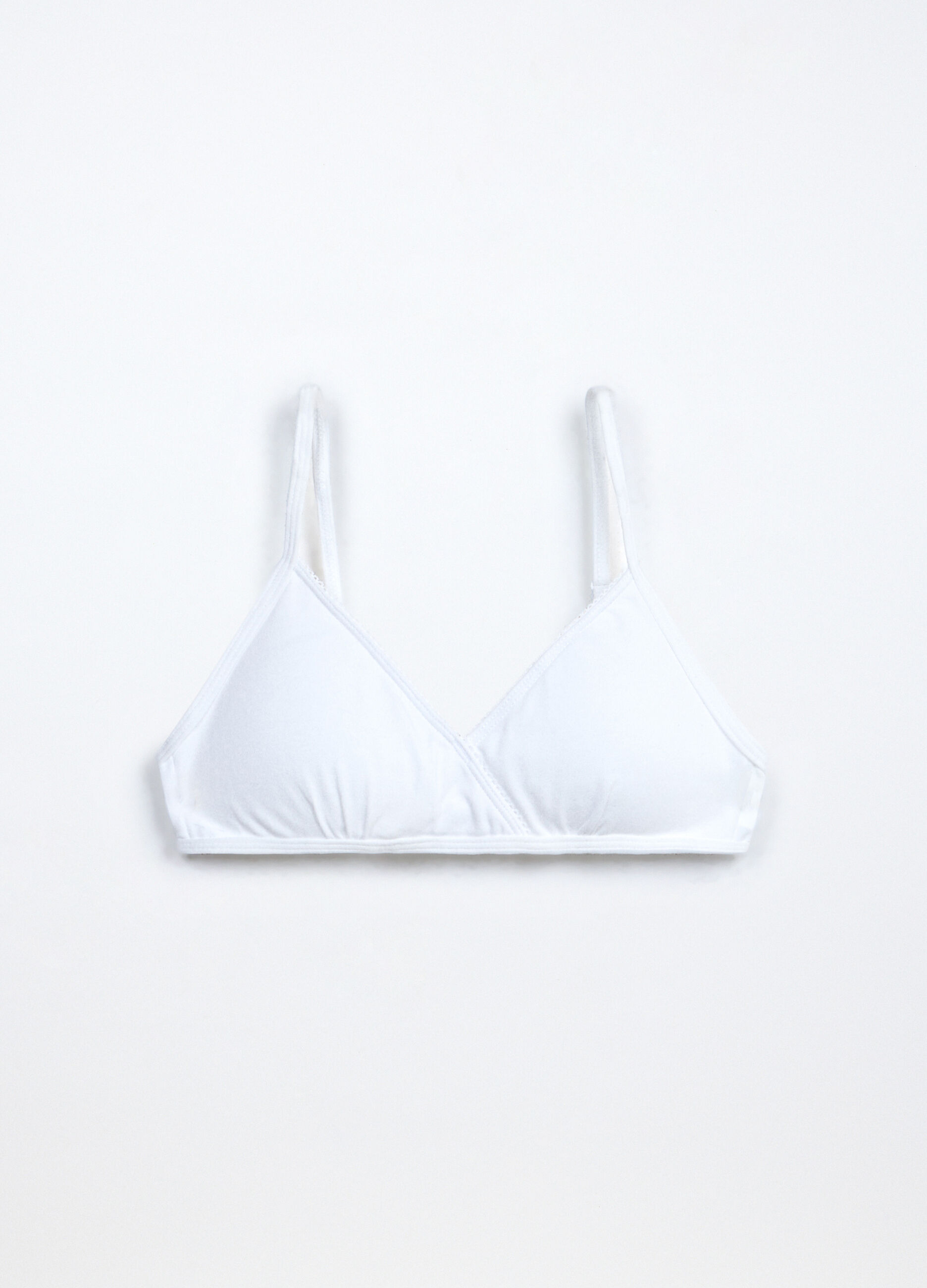 Reggiseno a triangolo in jersey di cotone stretch ragazza_0