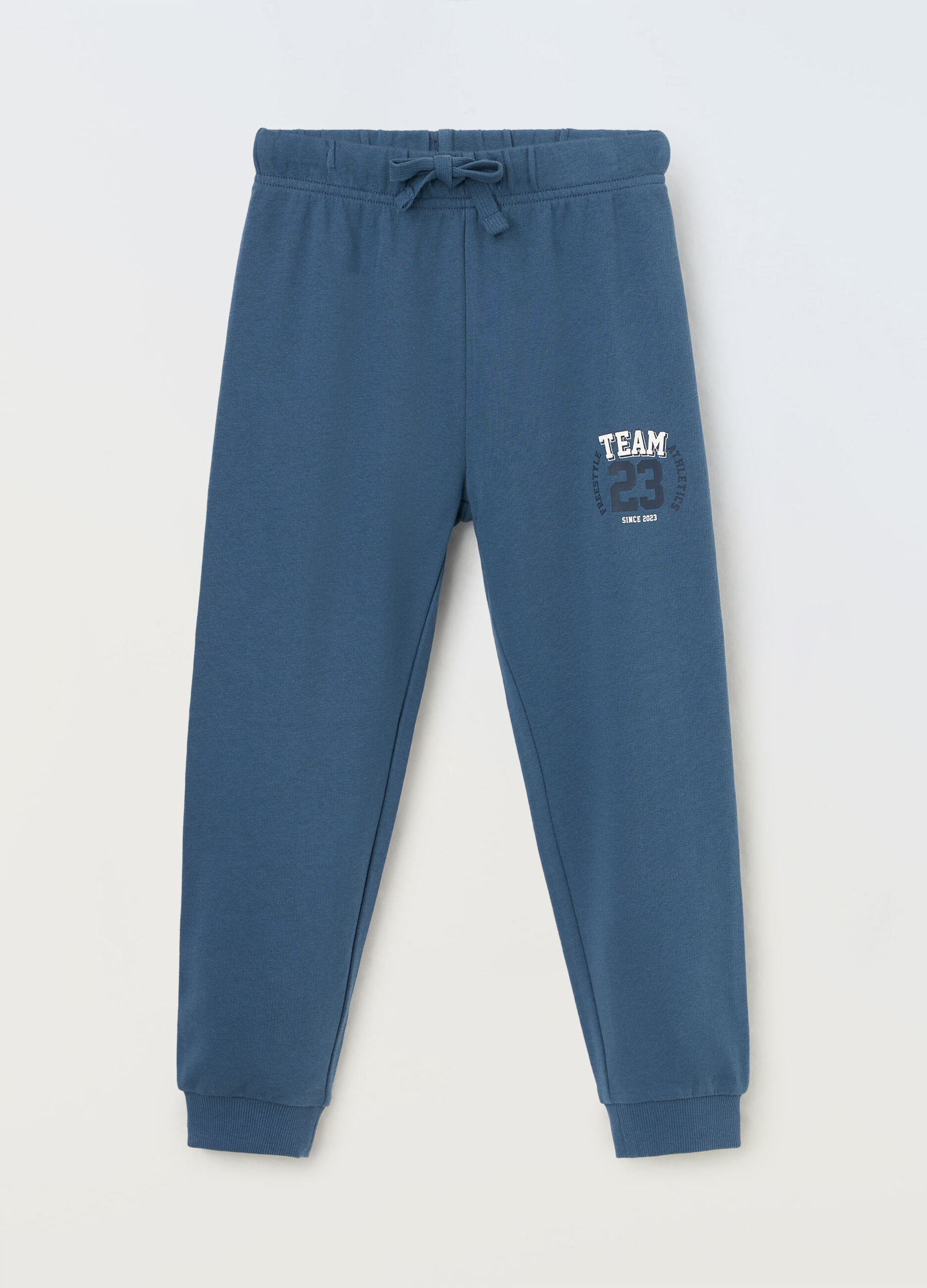 Joggers in french terry di puro cotone bambino_0