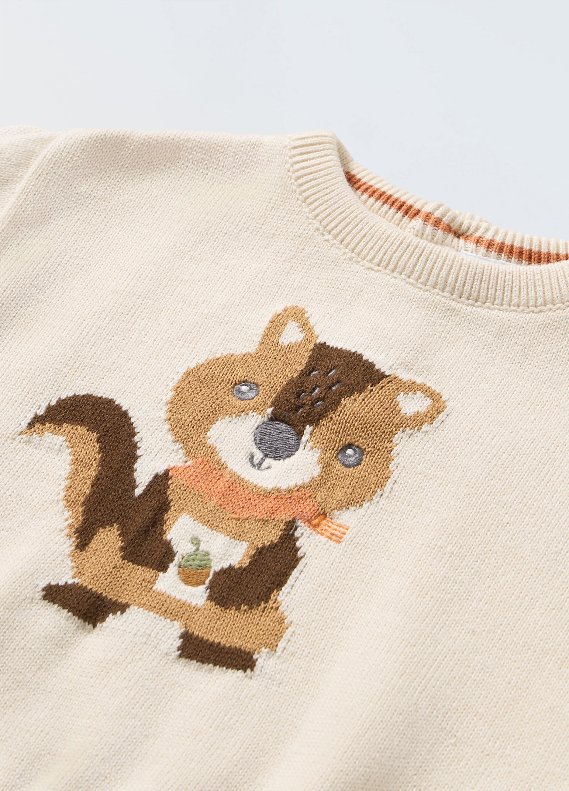 Girocollo tricot in puro cotone neonato_1