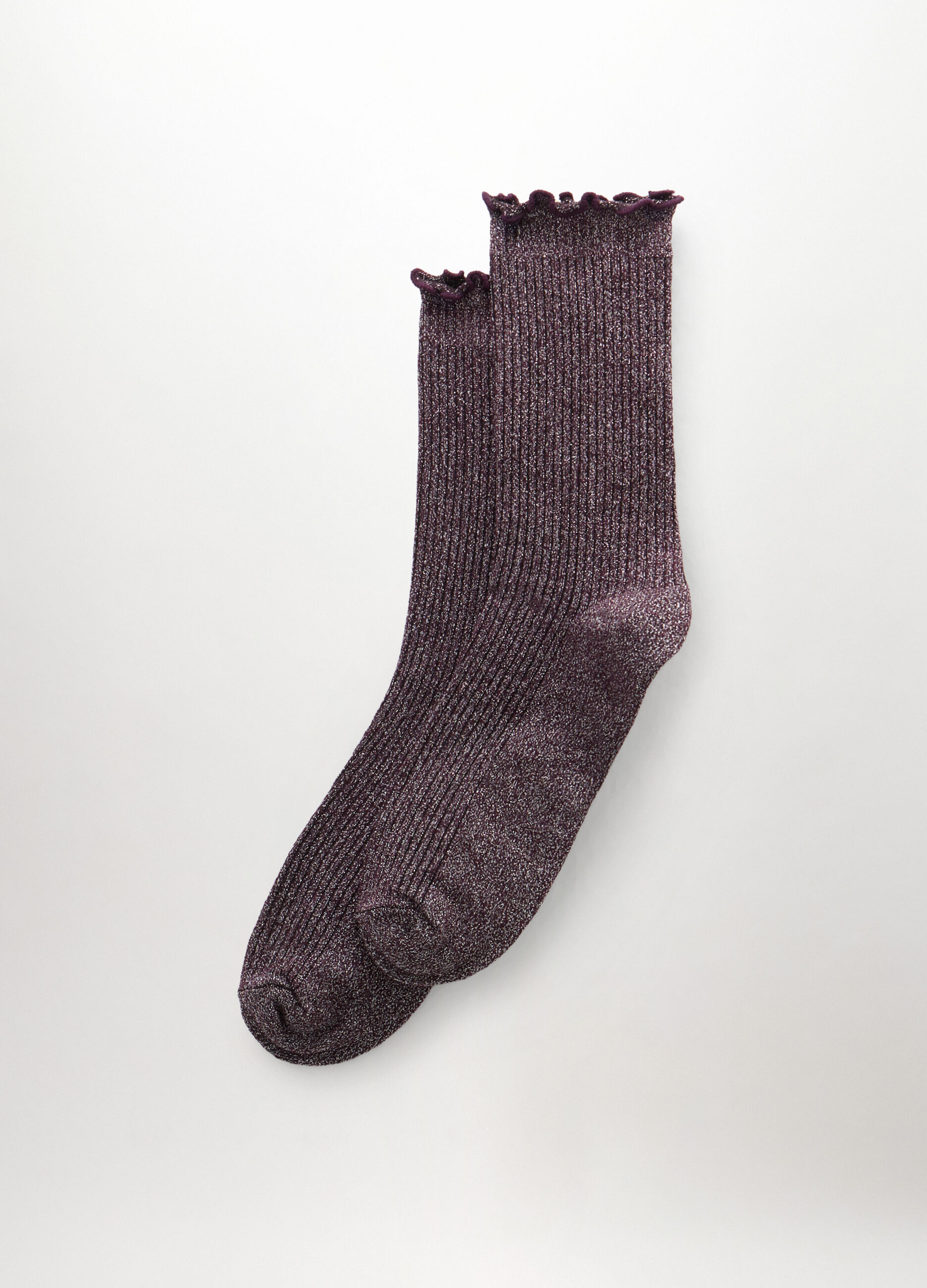 Calze lunghe in costina misto cotone donna_0