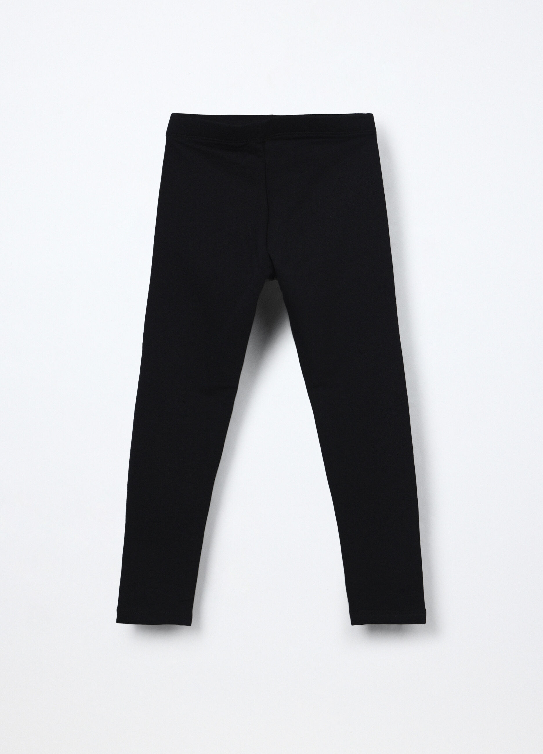 Leggings in french terry di cotone stretch bambina_1