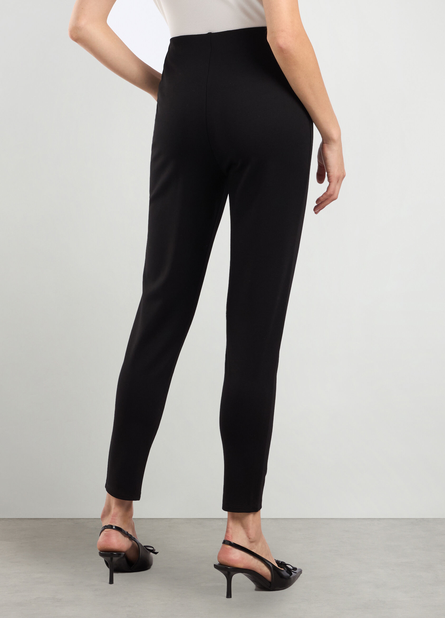 Leggings stretch in punto milano donna_1