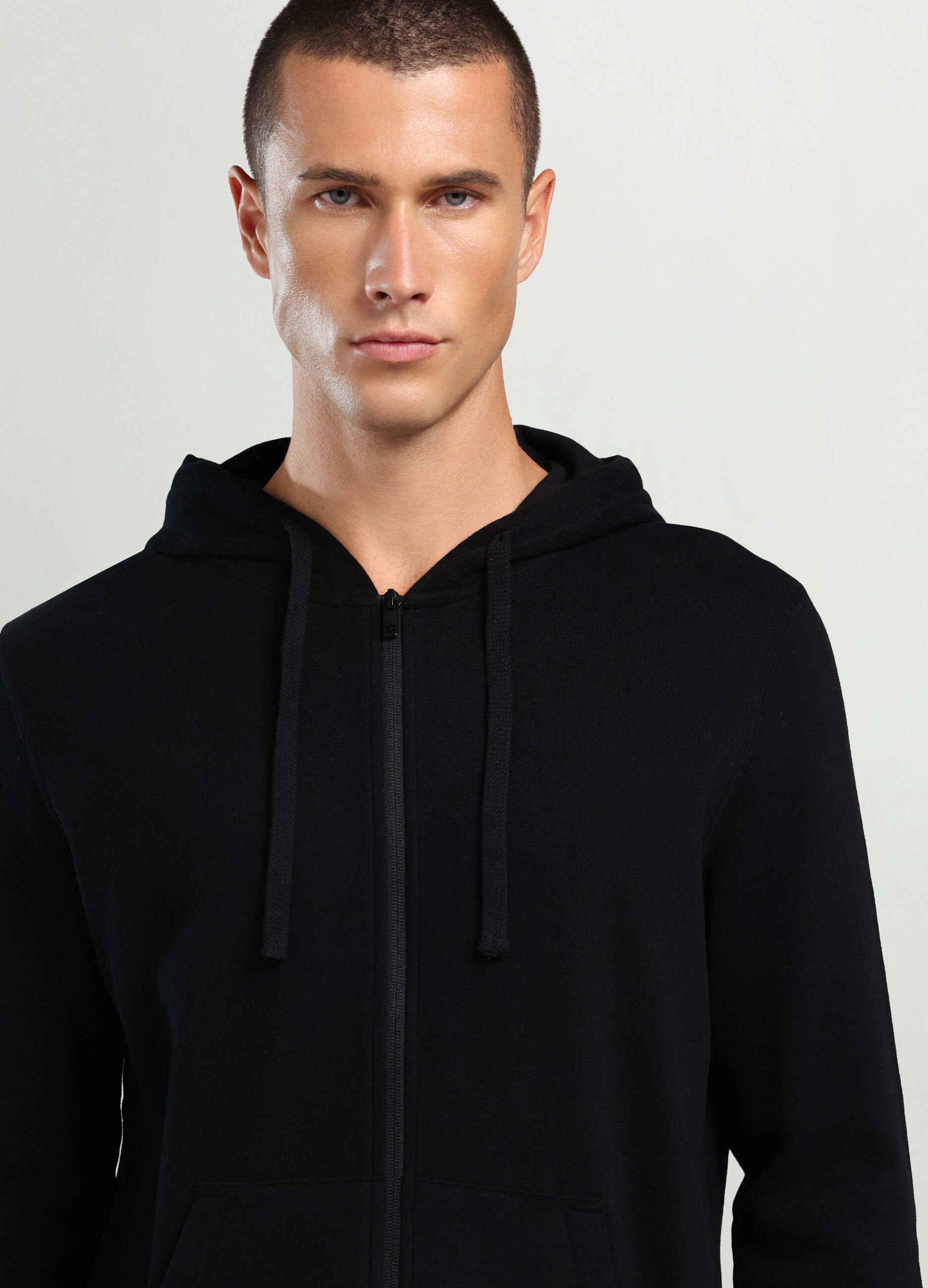 Felpa con cappuccio in puro cotone uomo_2