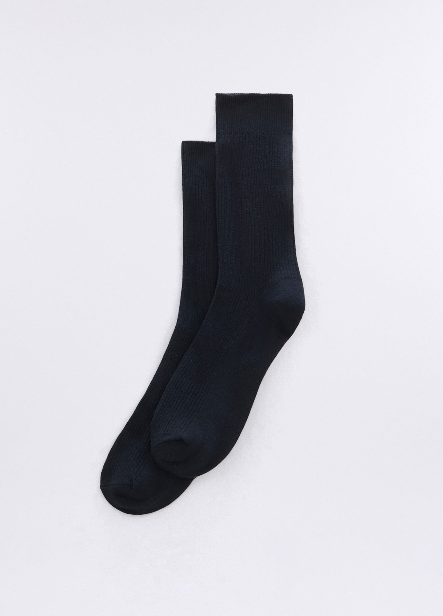 Calze corte in cotone stretch a costine uomo_0