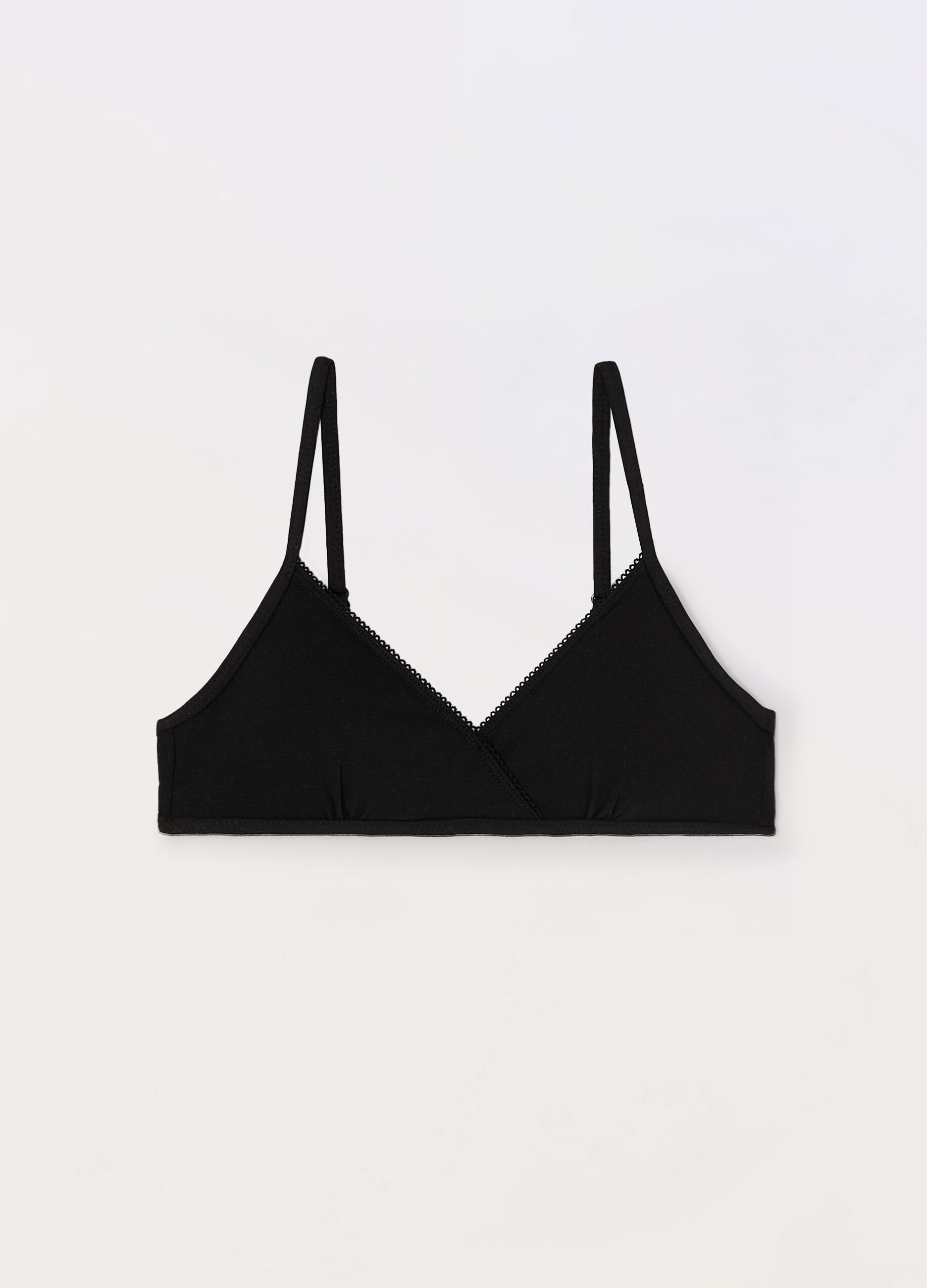 Reggiseno a triangolo in cotone stretch ragazza_0