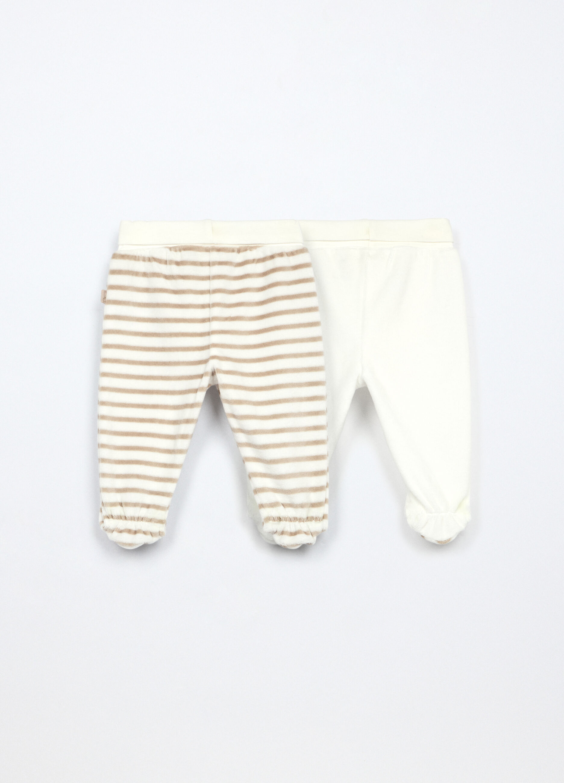 Pack 2 ghettine misto cotone velour neonato_1