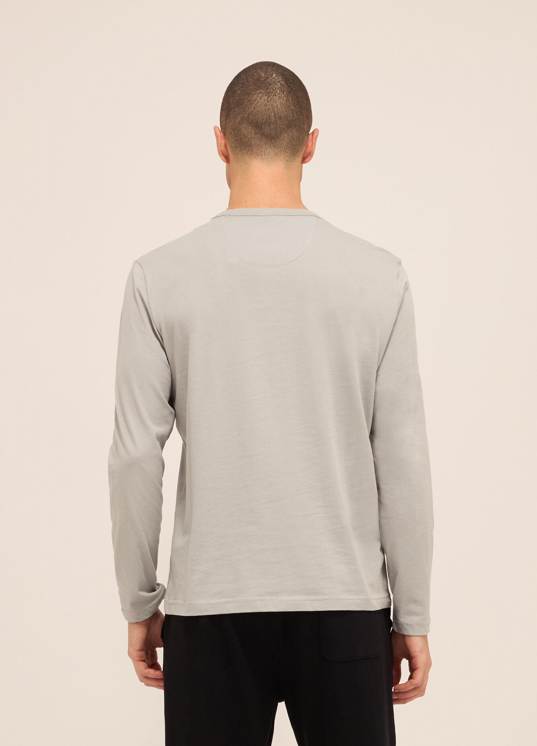 Maglia a maniche lunghe in puro cotone uomo_1