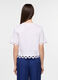 Camicia regular fit con scollo a V in popeline di puro cotone donna_1