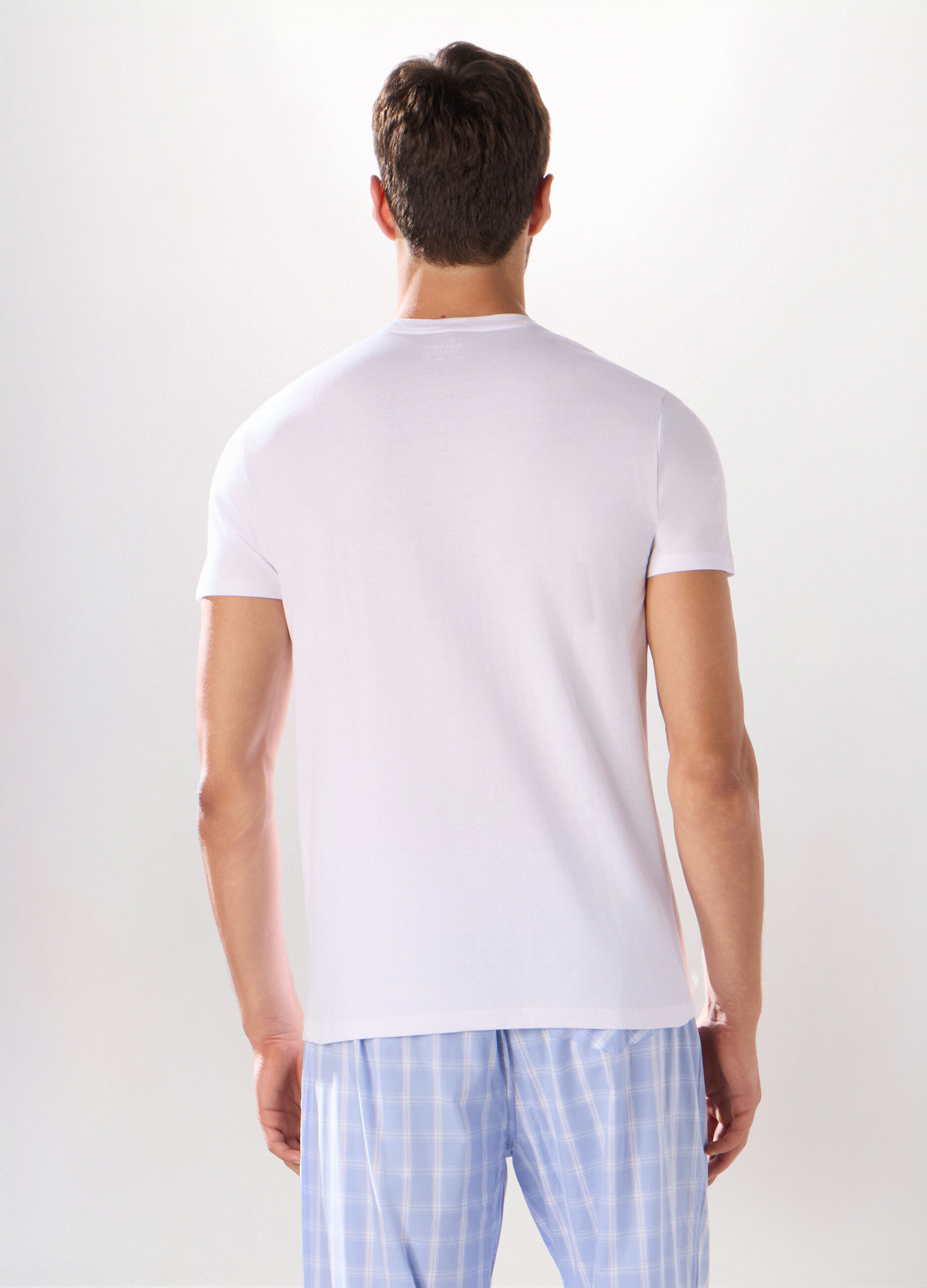 Maglietta intima girocollo in puro cotone uomo_1