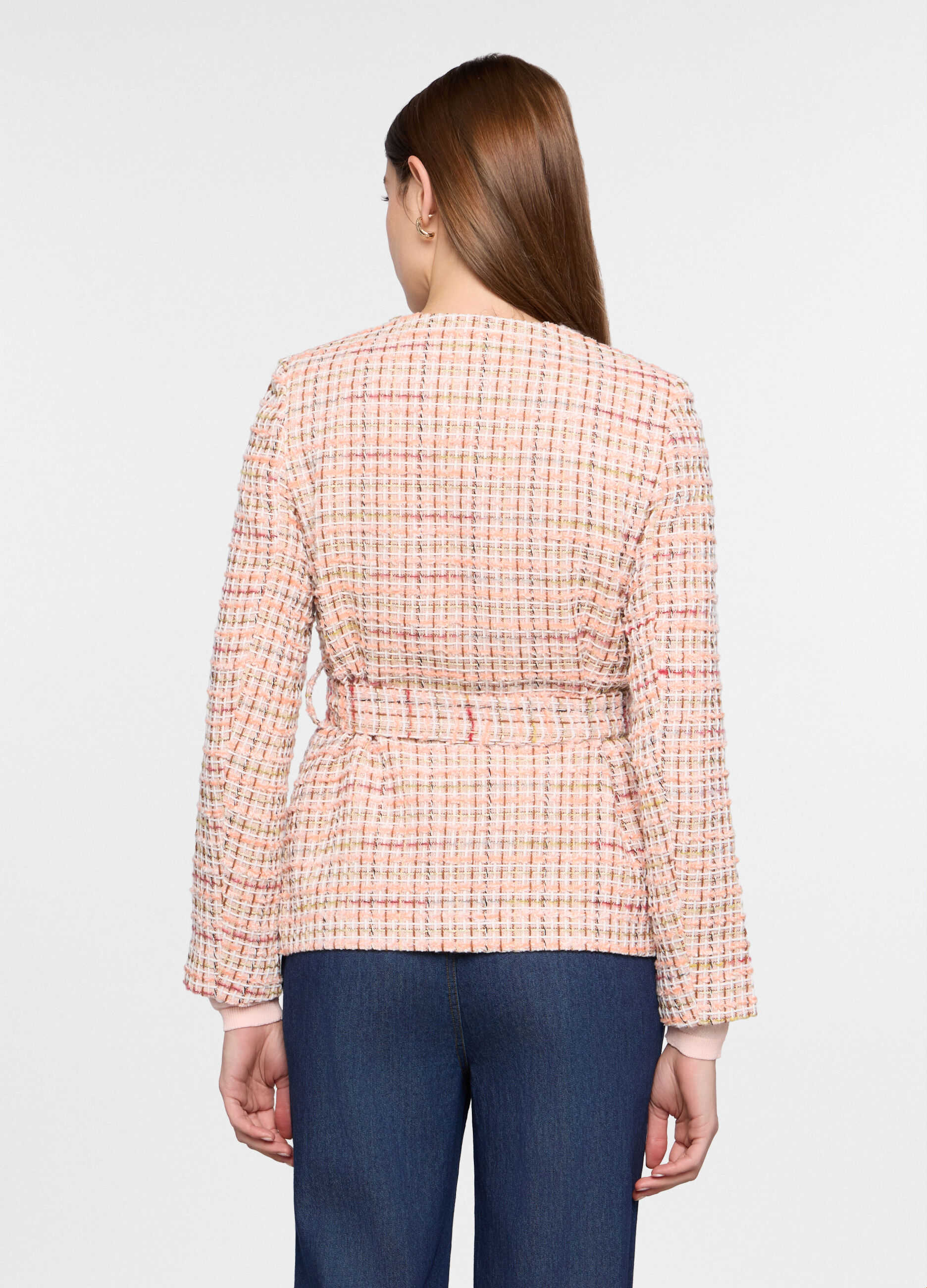 Giacca corta in tweed donna_1