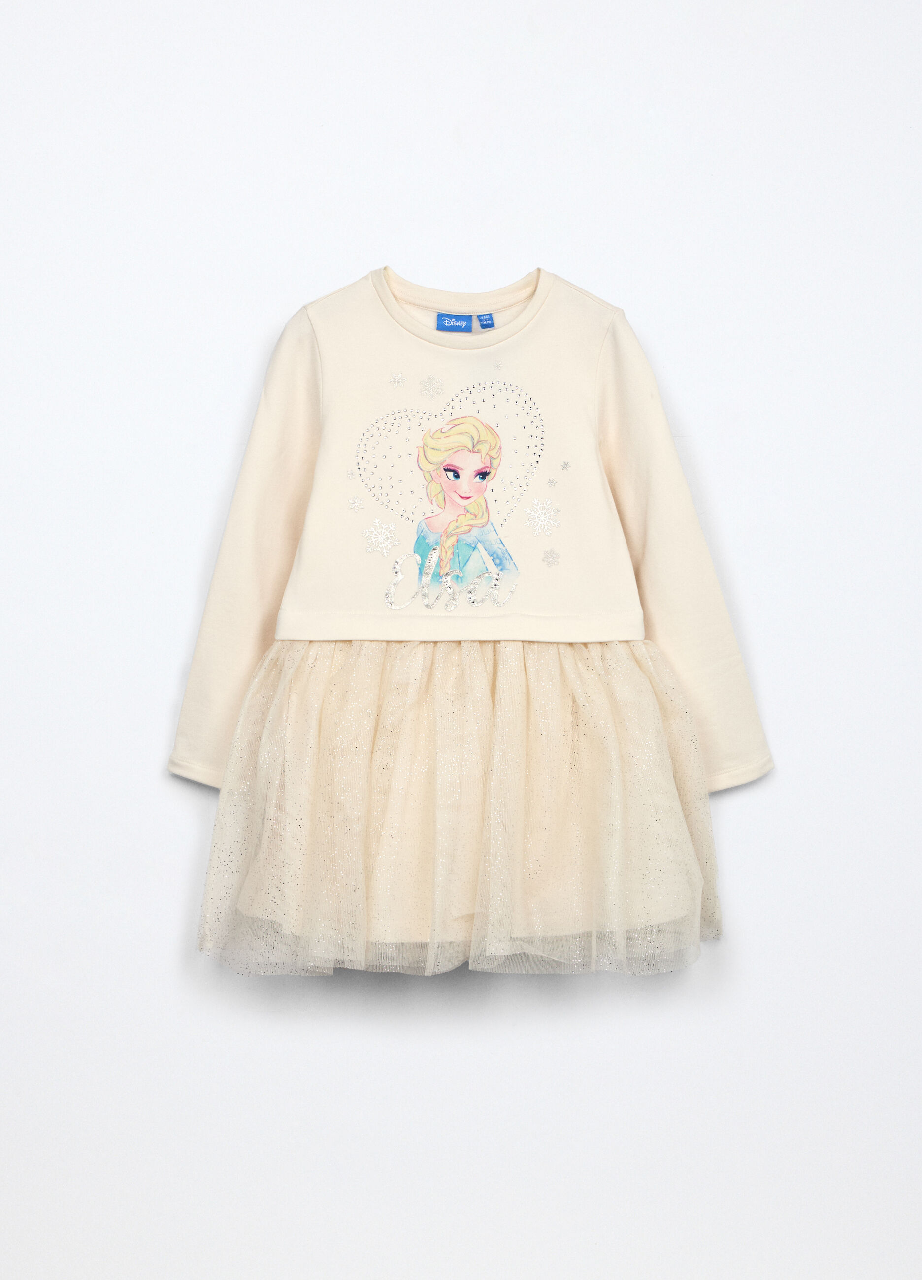 Abito in cotone fleece stretch bambina_0