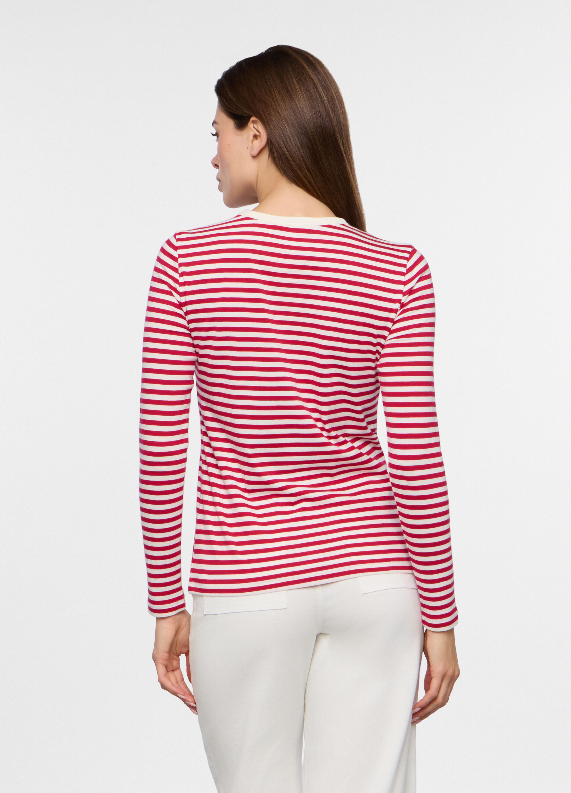 T-shirt in jersey di puro cotone donna_1