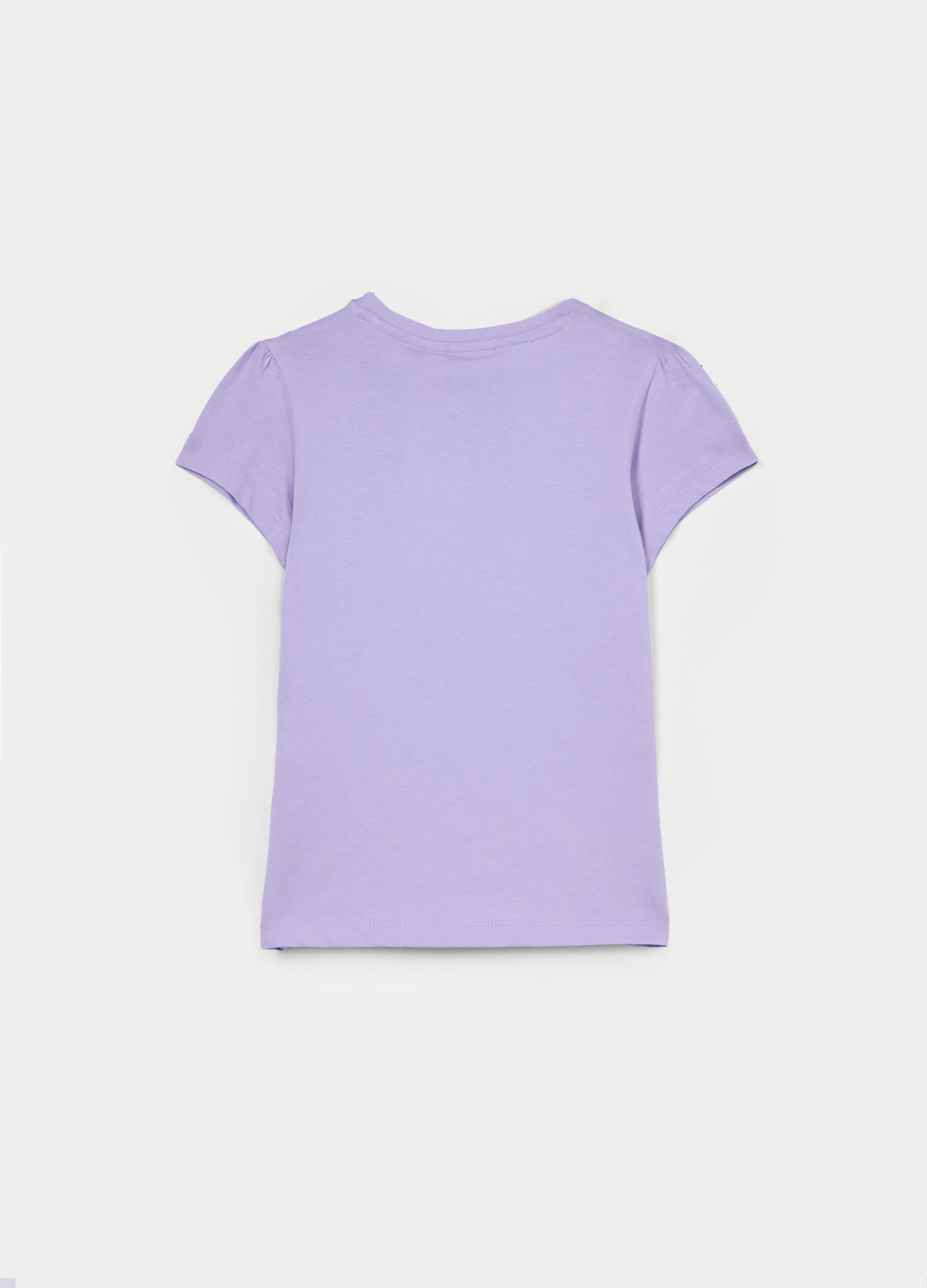 T-shirt girocollo in jersey di puro cotone bambina_1