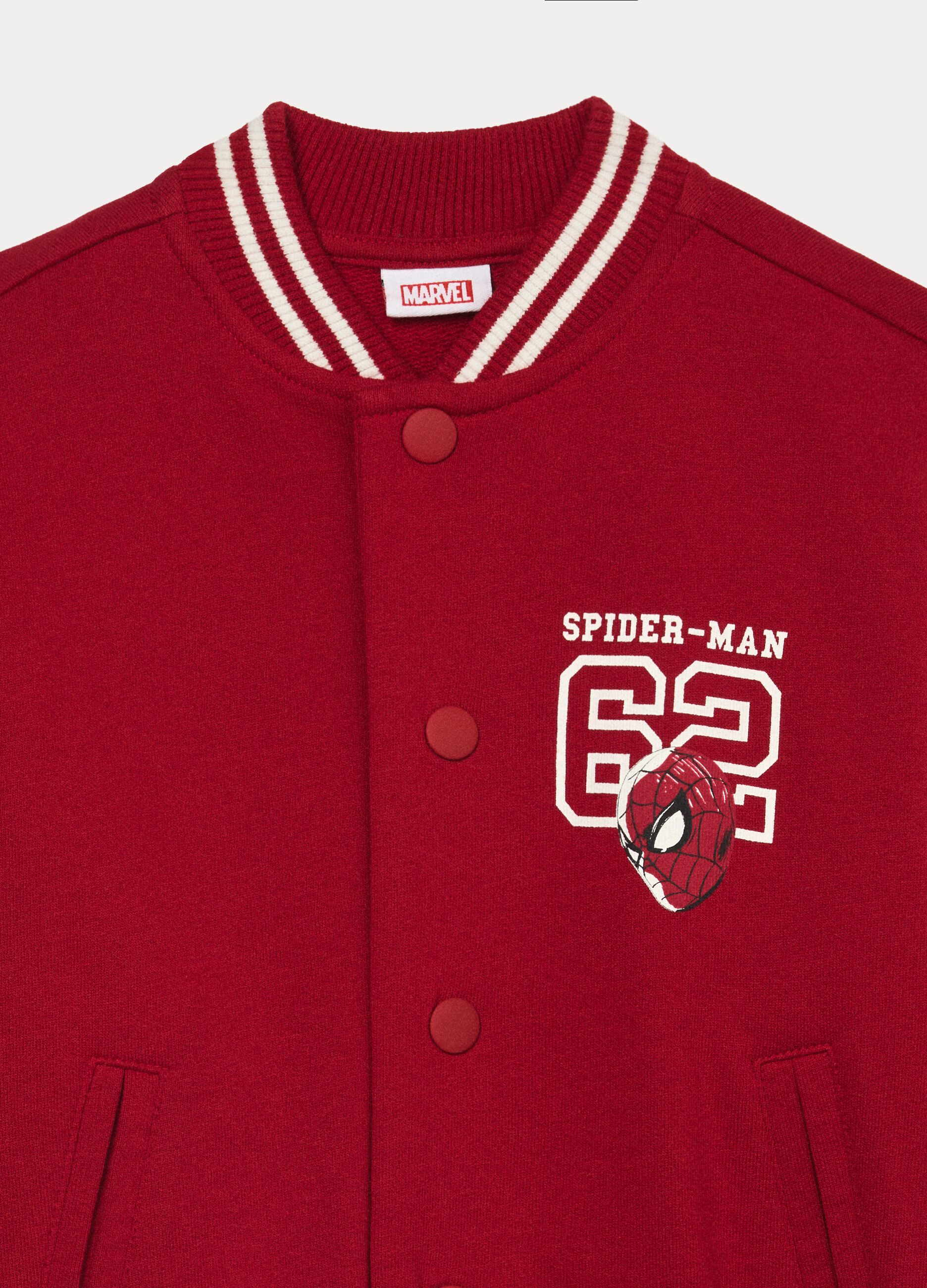 Felpa varsity Marvel in puro cotone fleece bambino_2