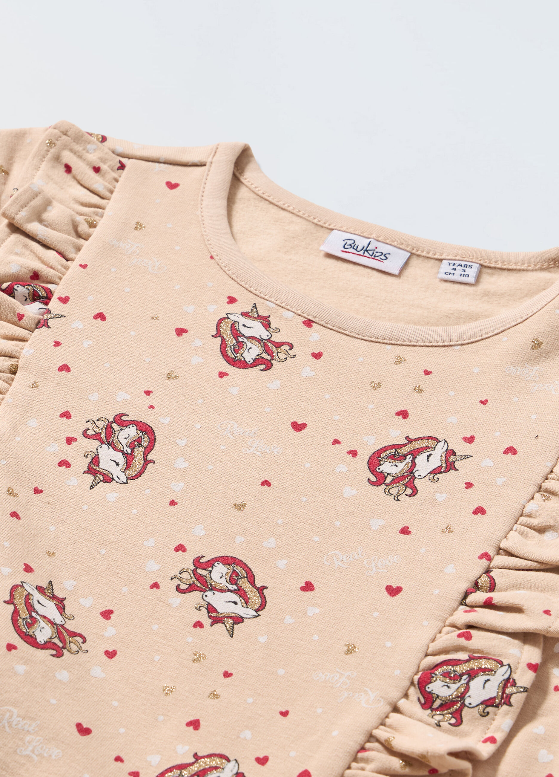 Vestito in french terry di cotone stretch bambina_1