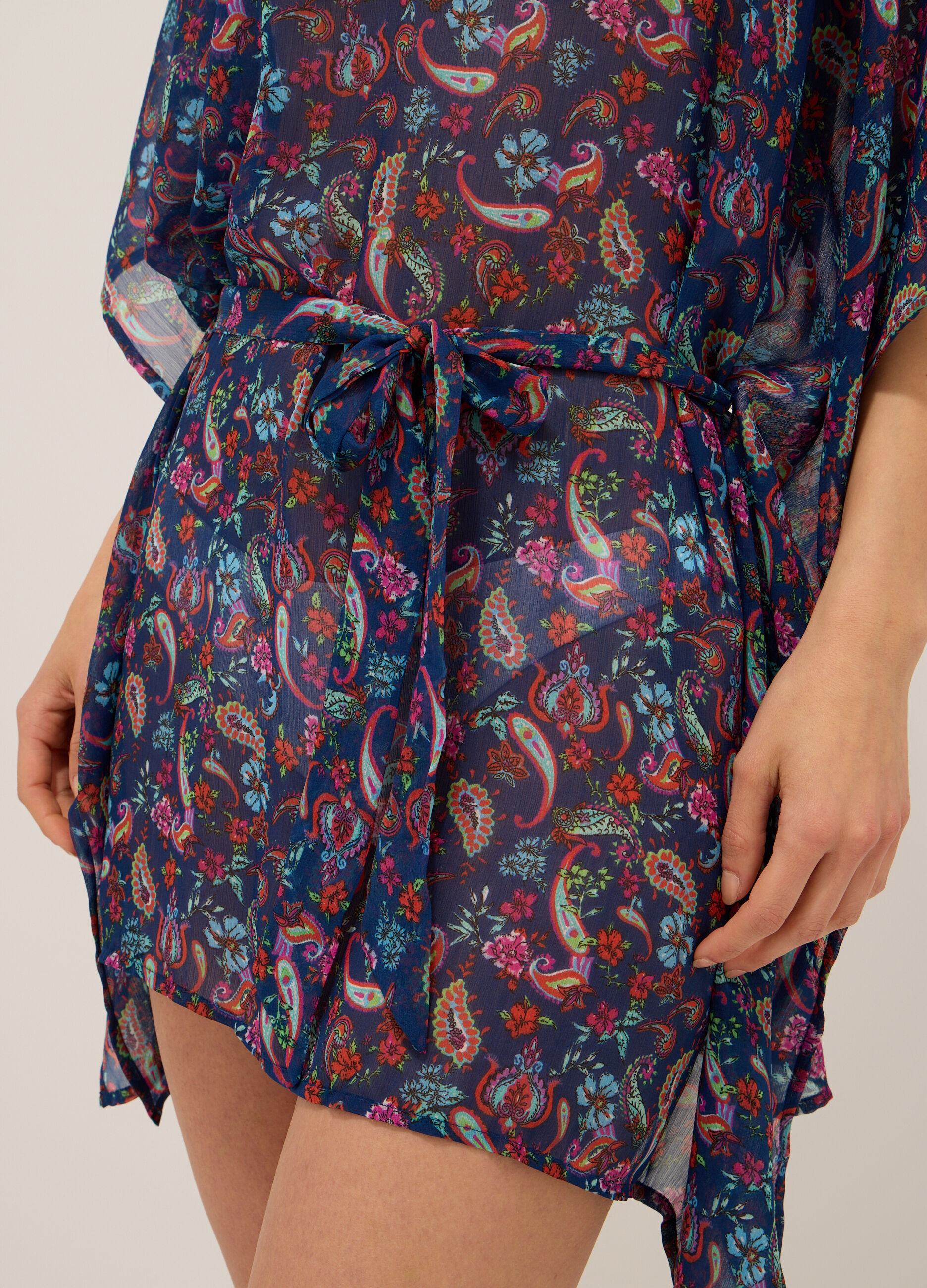 Abito da spiaggia caftano in chiffon donna