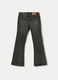 Pantaloni flare fit in denim di cotone stretch ragazza_1