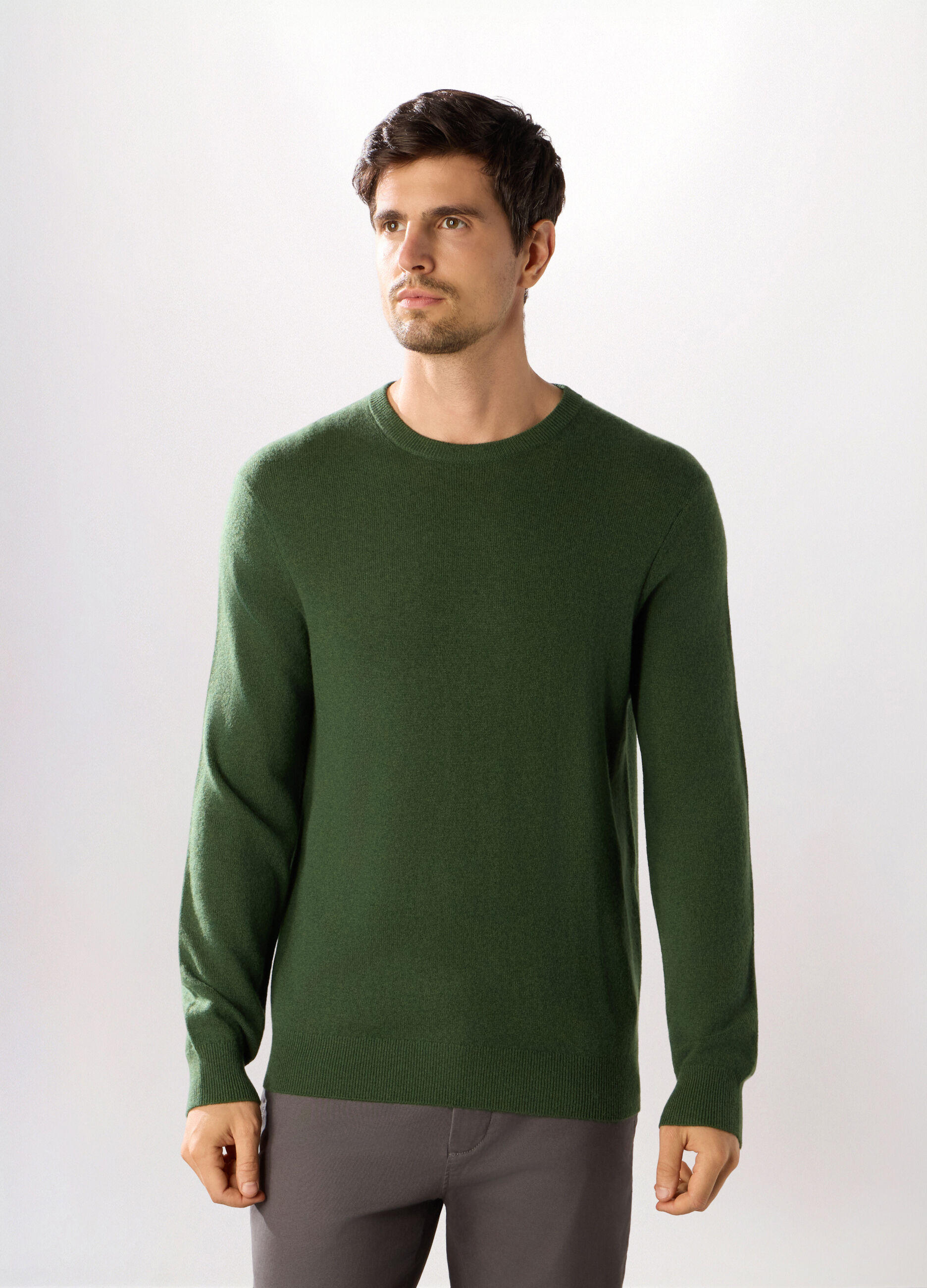 Maglione girocollo in cashmere uomo_0