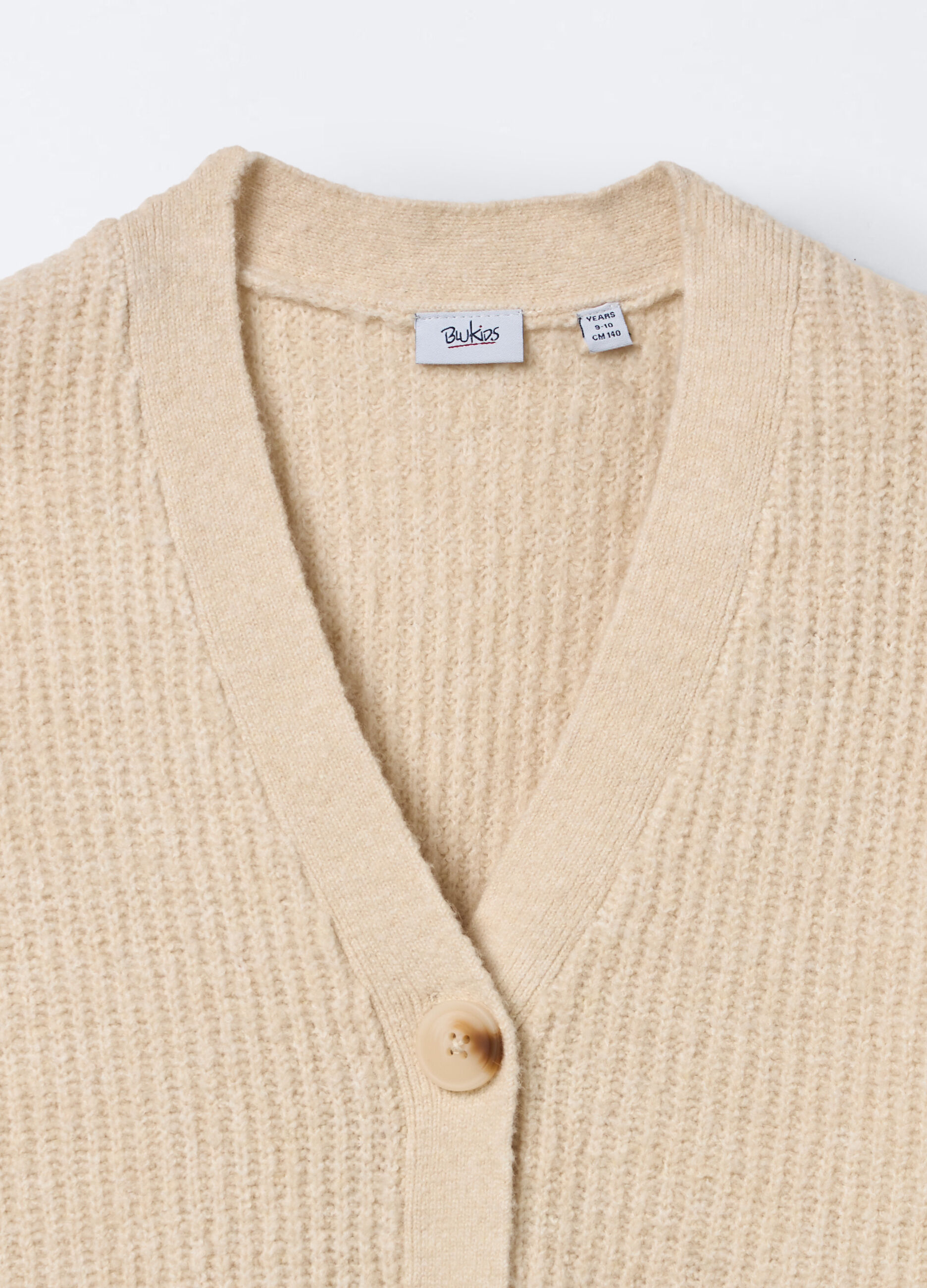 Cardigan Fit Overt con scollo a V misto lana ragazza_2