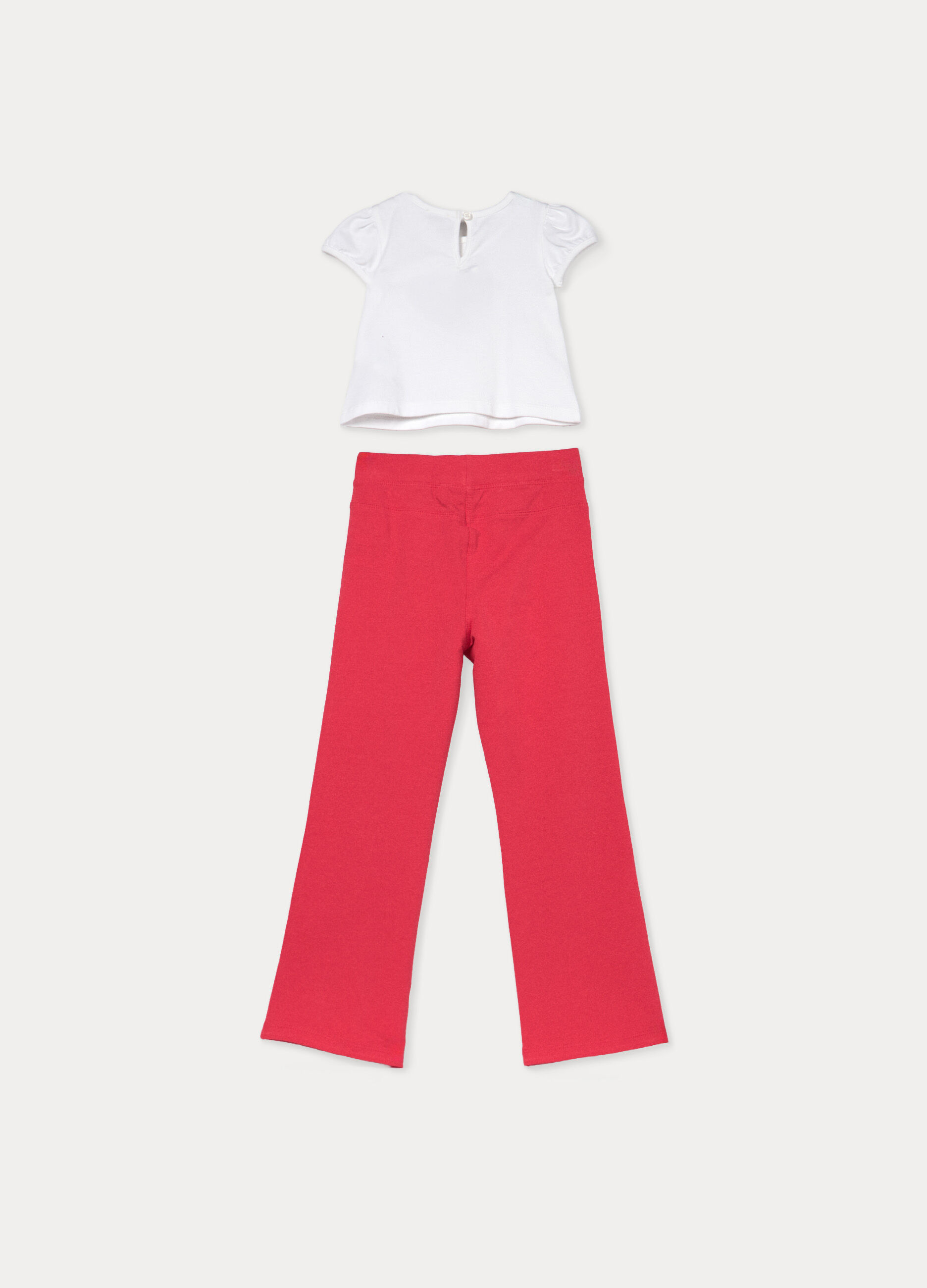 Jogger fit flare in french terry di cotone stretch bambina_1