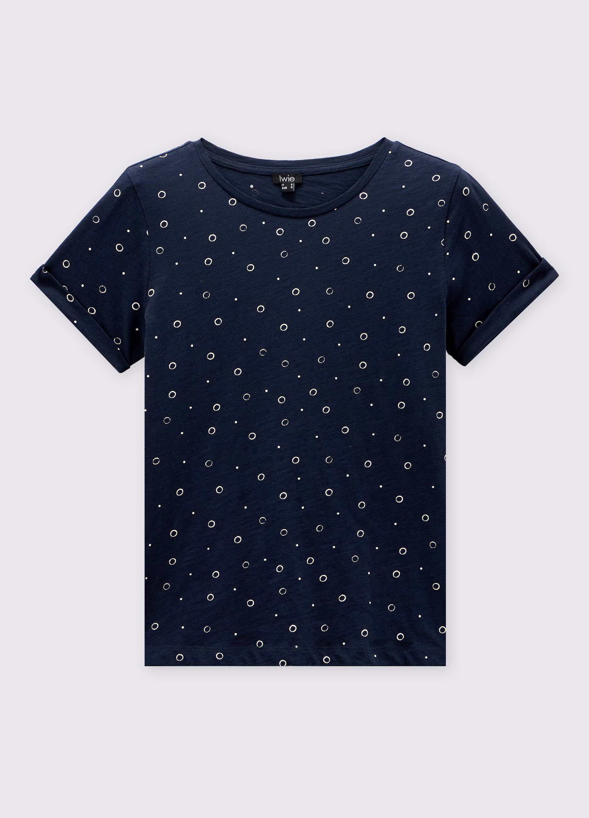T-shirt in puro cotone a manica corta donna_0