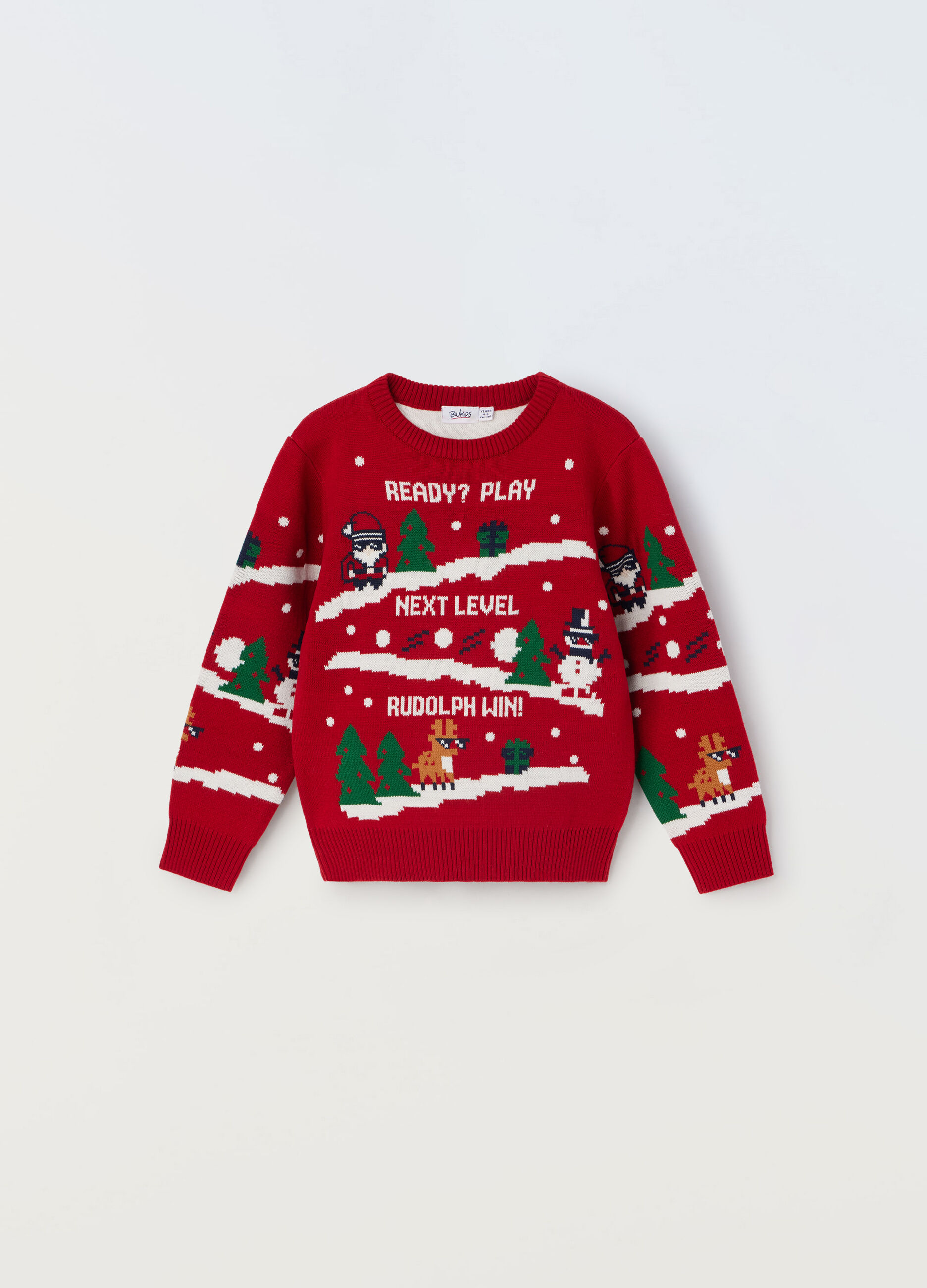 Girocollo tricot natalizio bambino_0