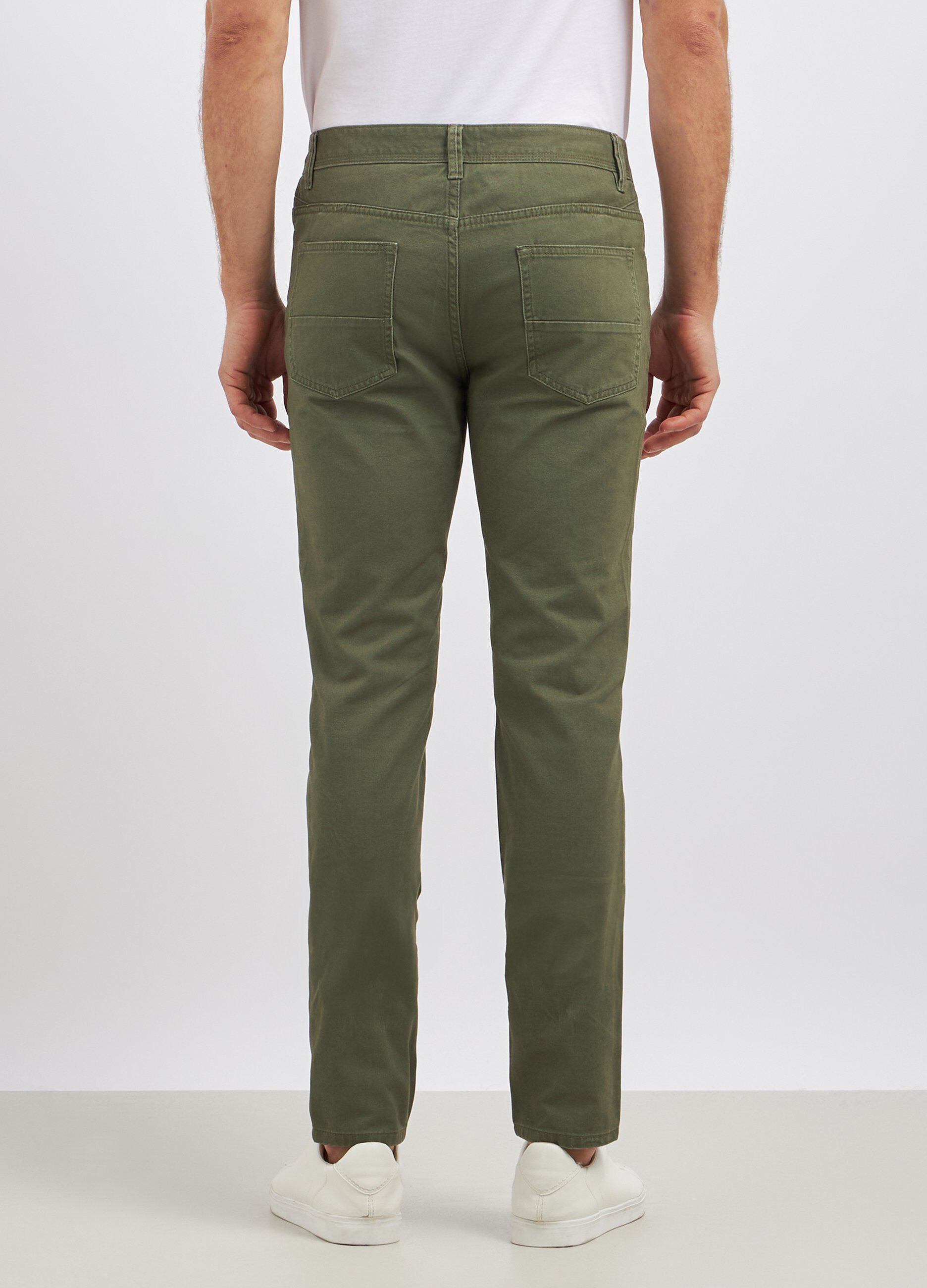 Pantaloni in puro cotone modello 5 tasche uomo_1