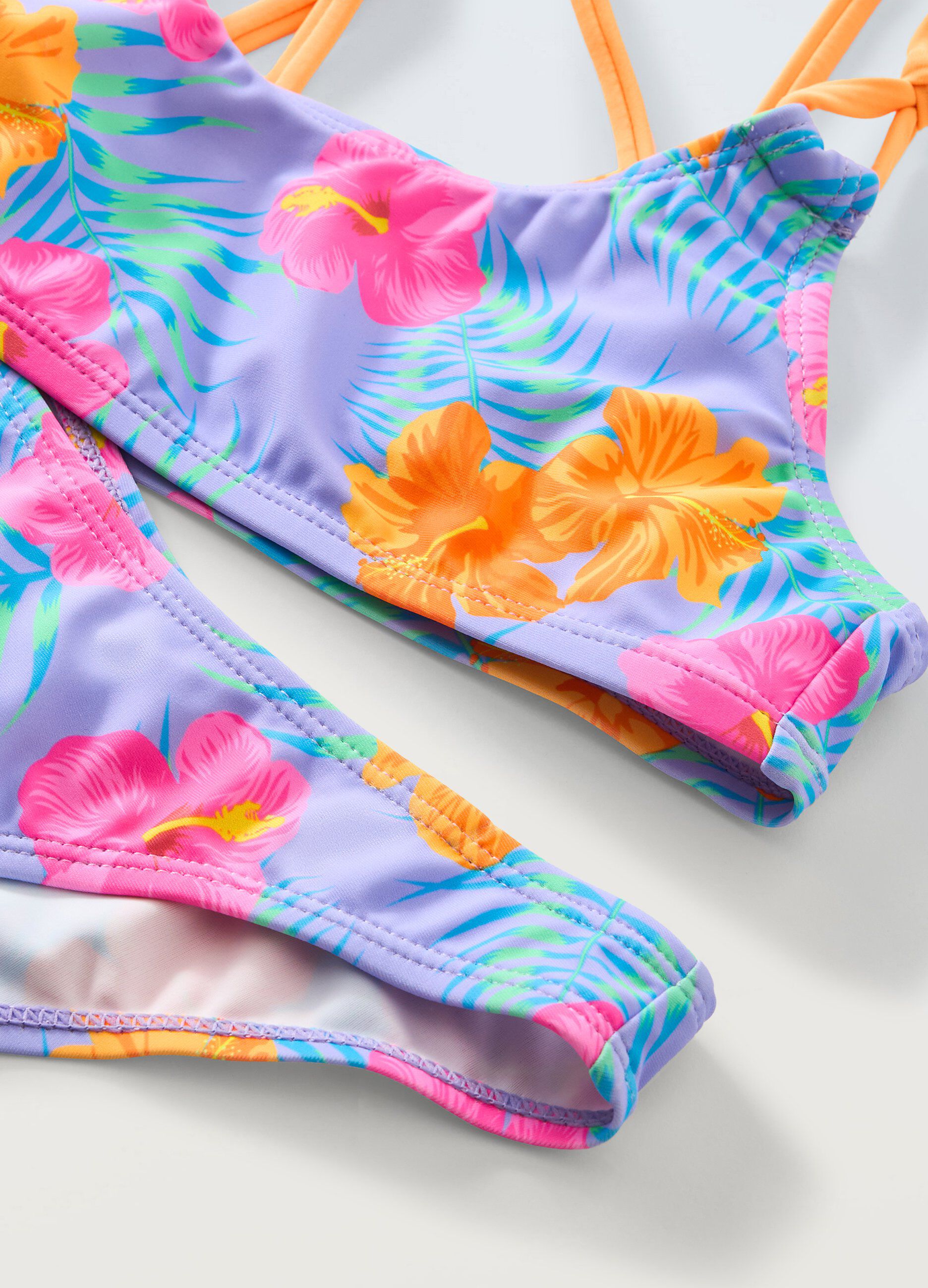 Bikini con stampa floreale ragazza_1