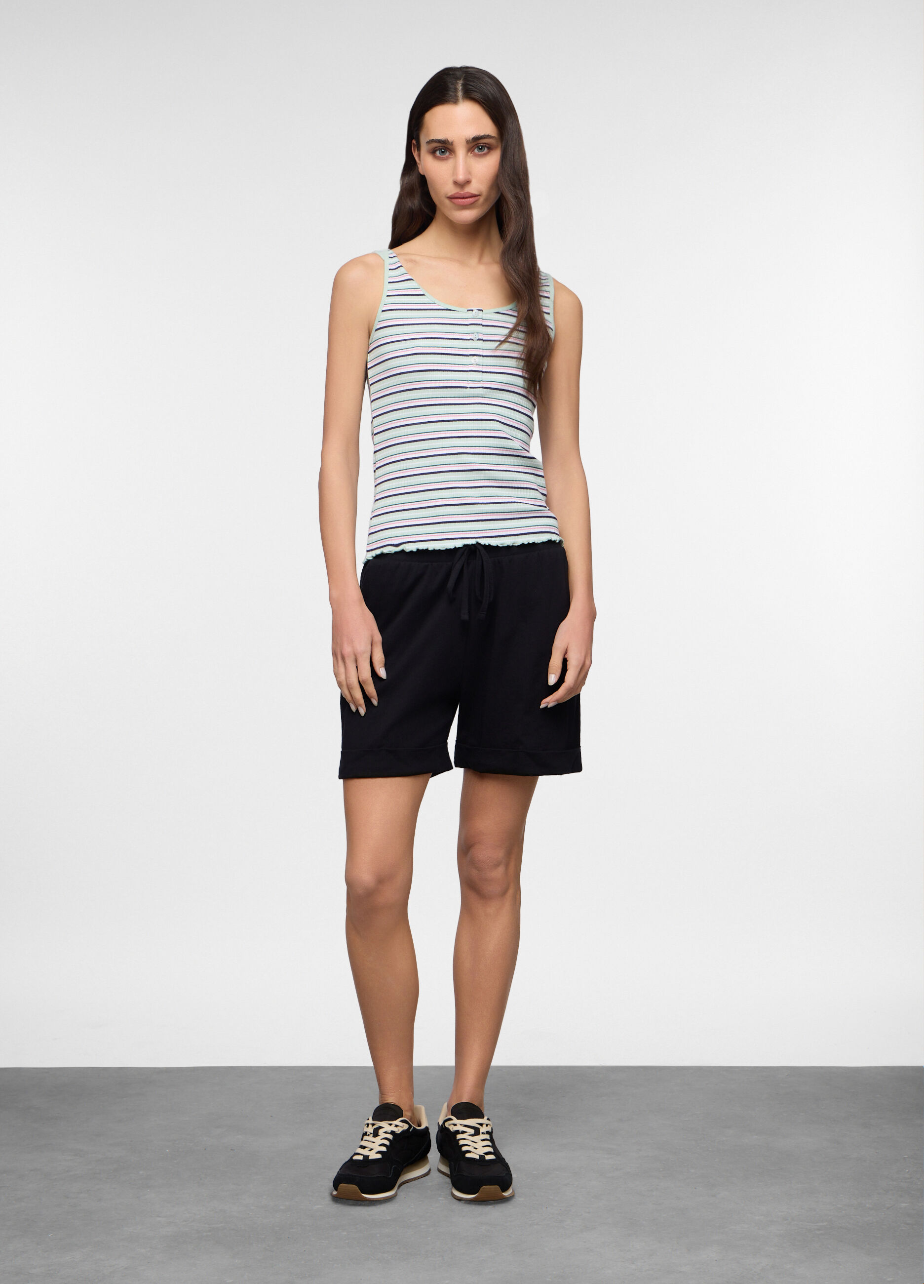Bermuda fit regular in jersey di puro cotone donna_0
