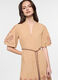 Abito corto fitted misto lino donna_2
