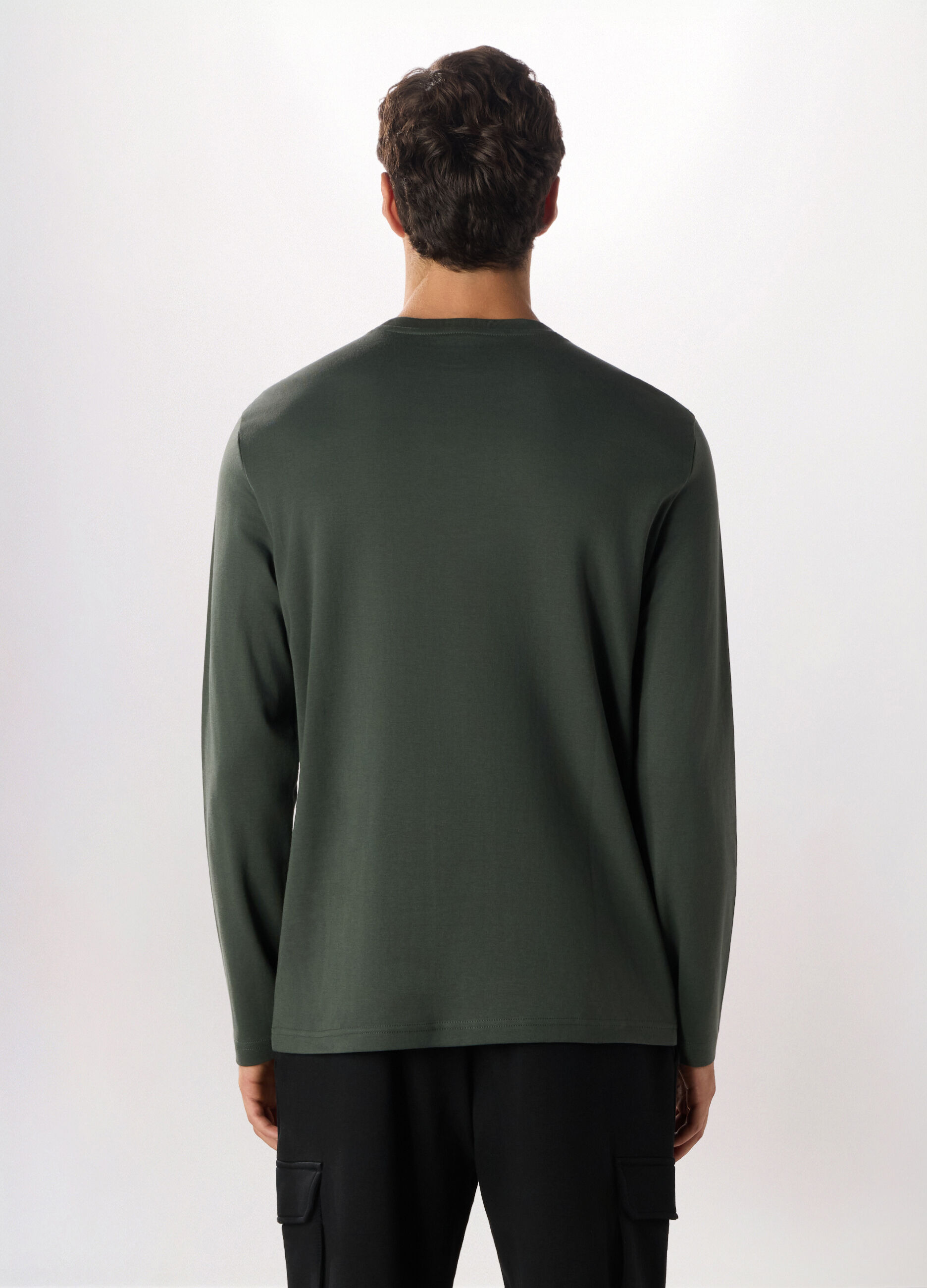 Maglia girocollo in puro cotone uomo_1