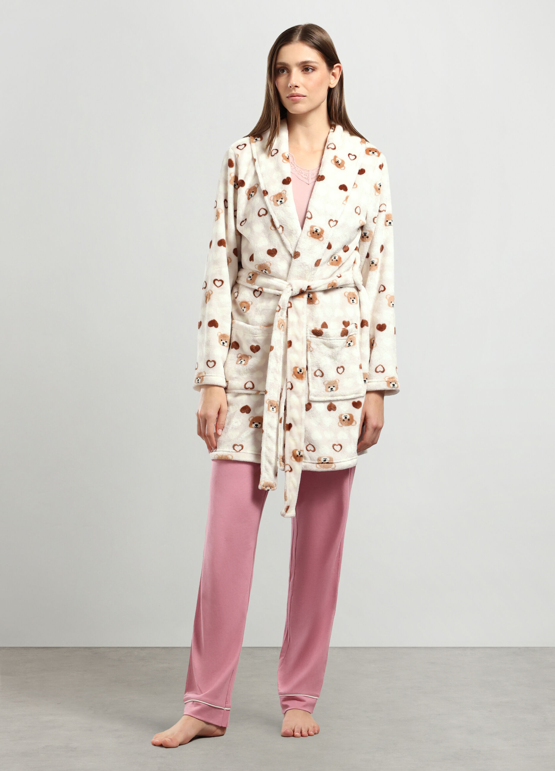 Vestaglia in coral fleece donna_0