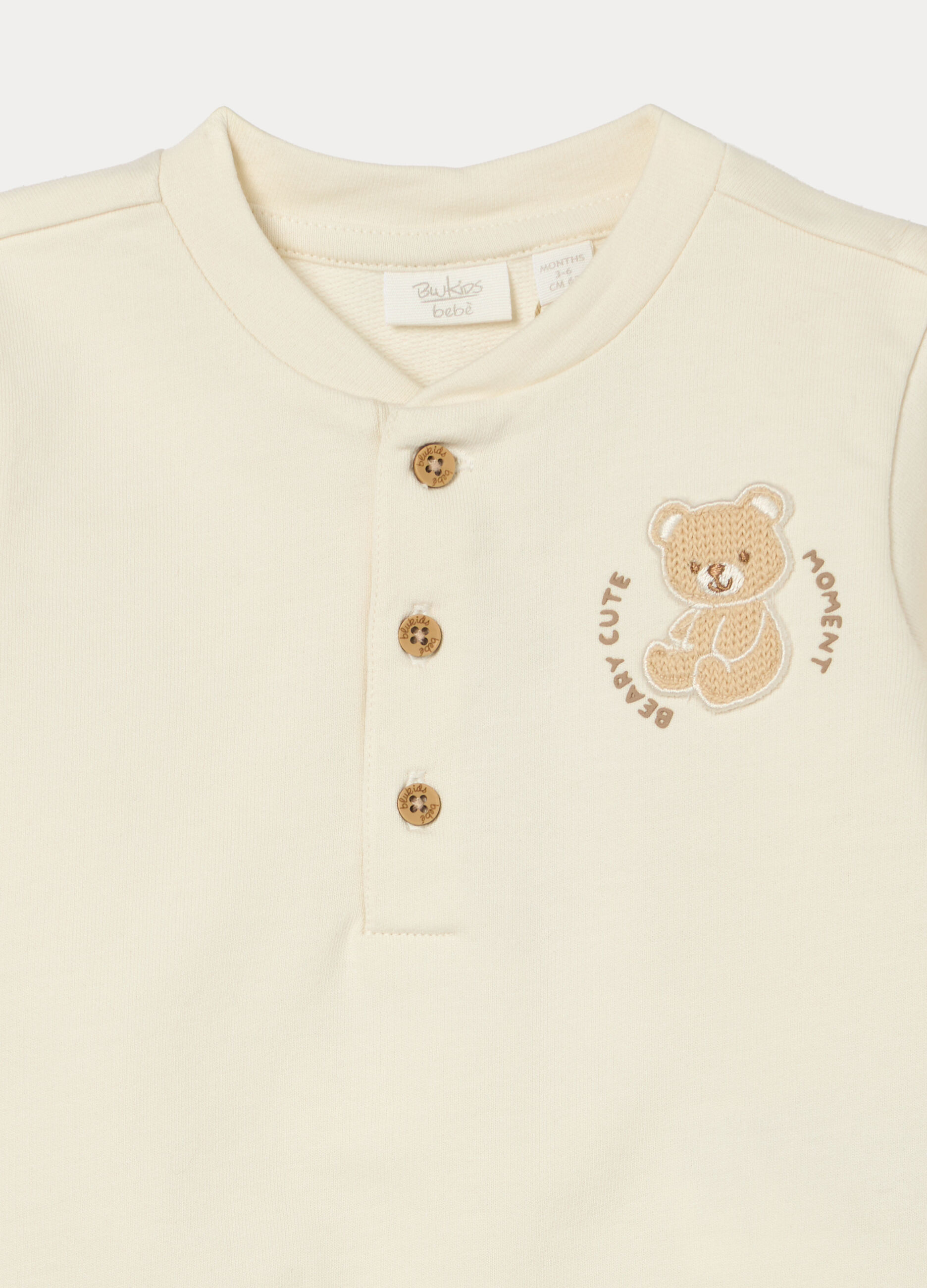 Jogging set in french terry di puro cotone neonato_2