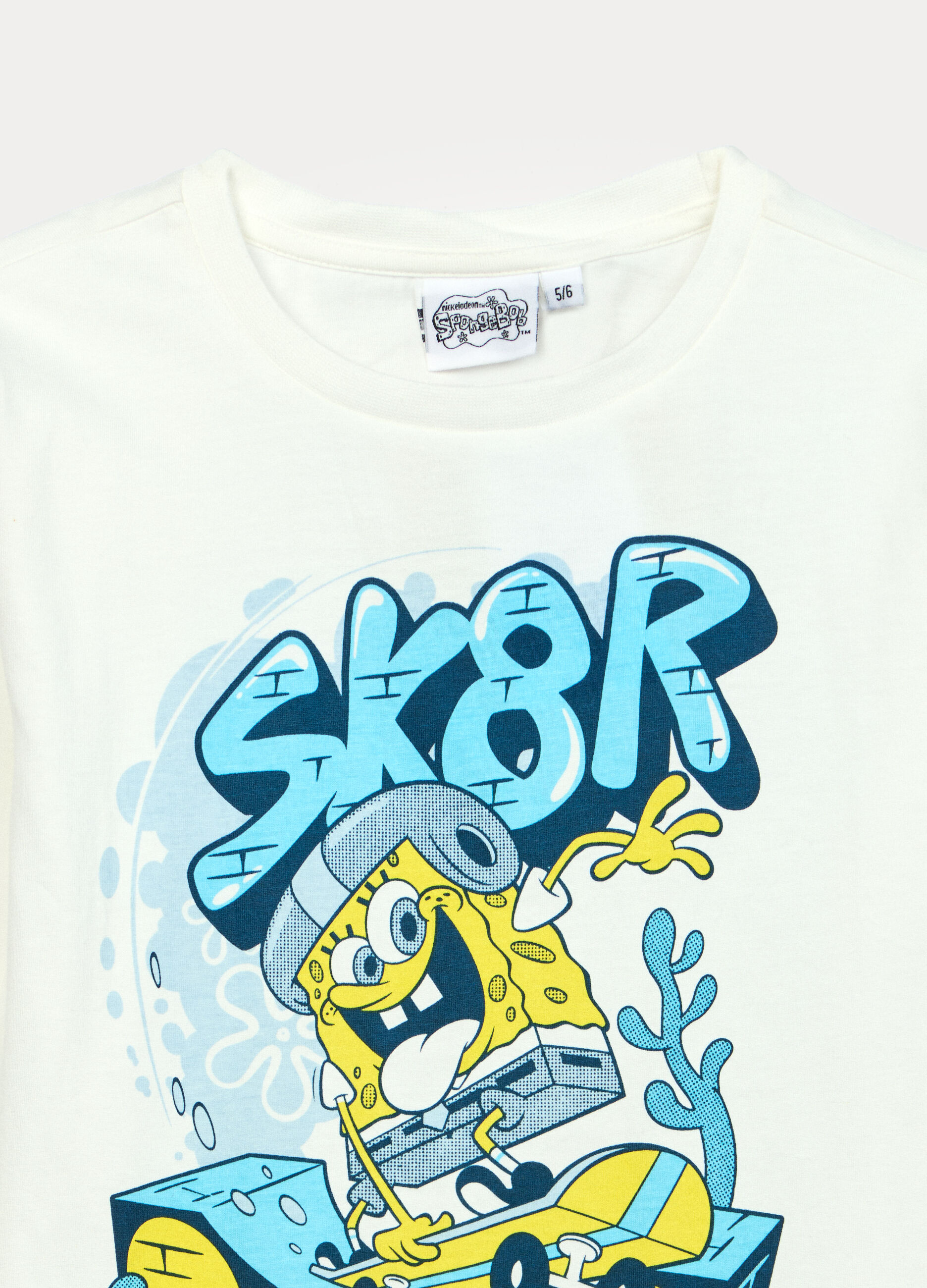 Set pigiama lungo Spongebob in jersey di puro cotone bambino_2