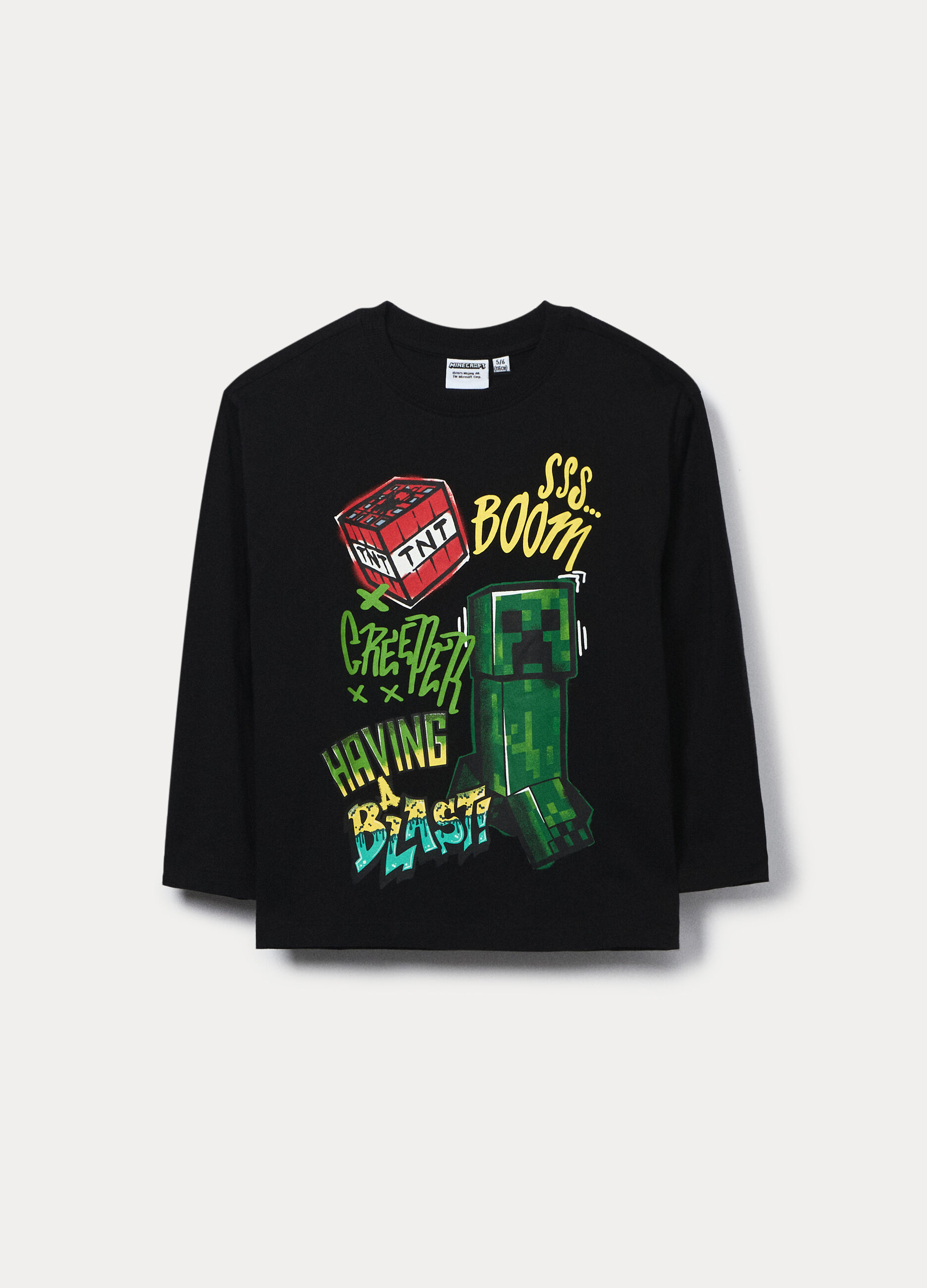 T-shirt Minecraft in jersey di puro cotone bambino_0