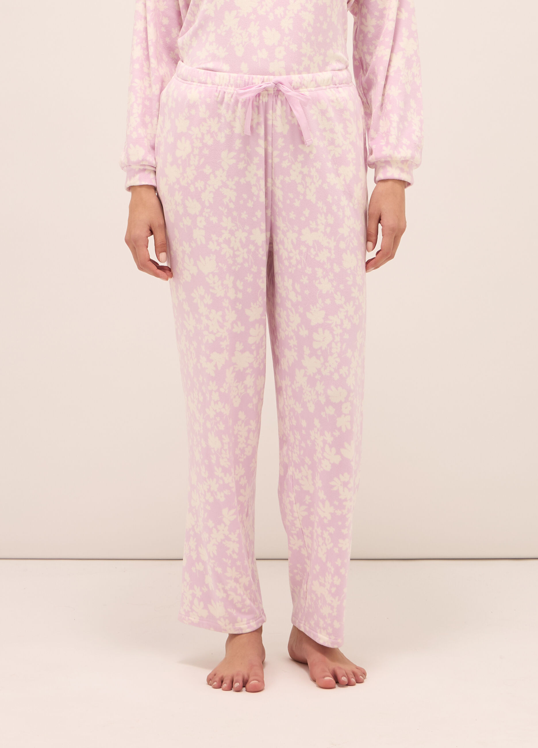 Pantaloni velour pigiama donna_1