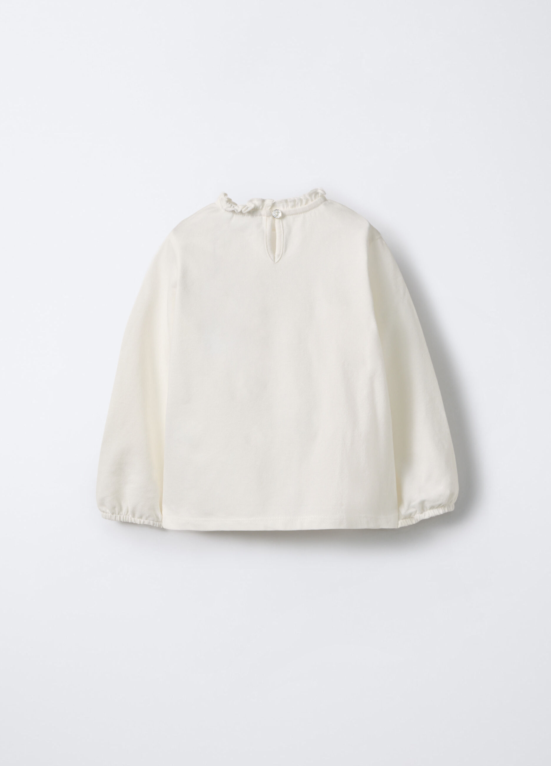 T-shirt in jersey di cotone stretch bimba_1