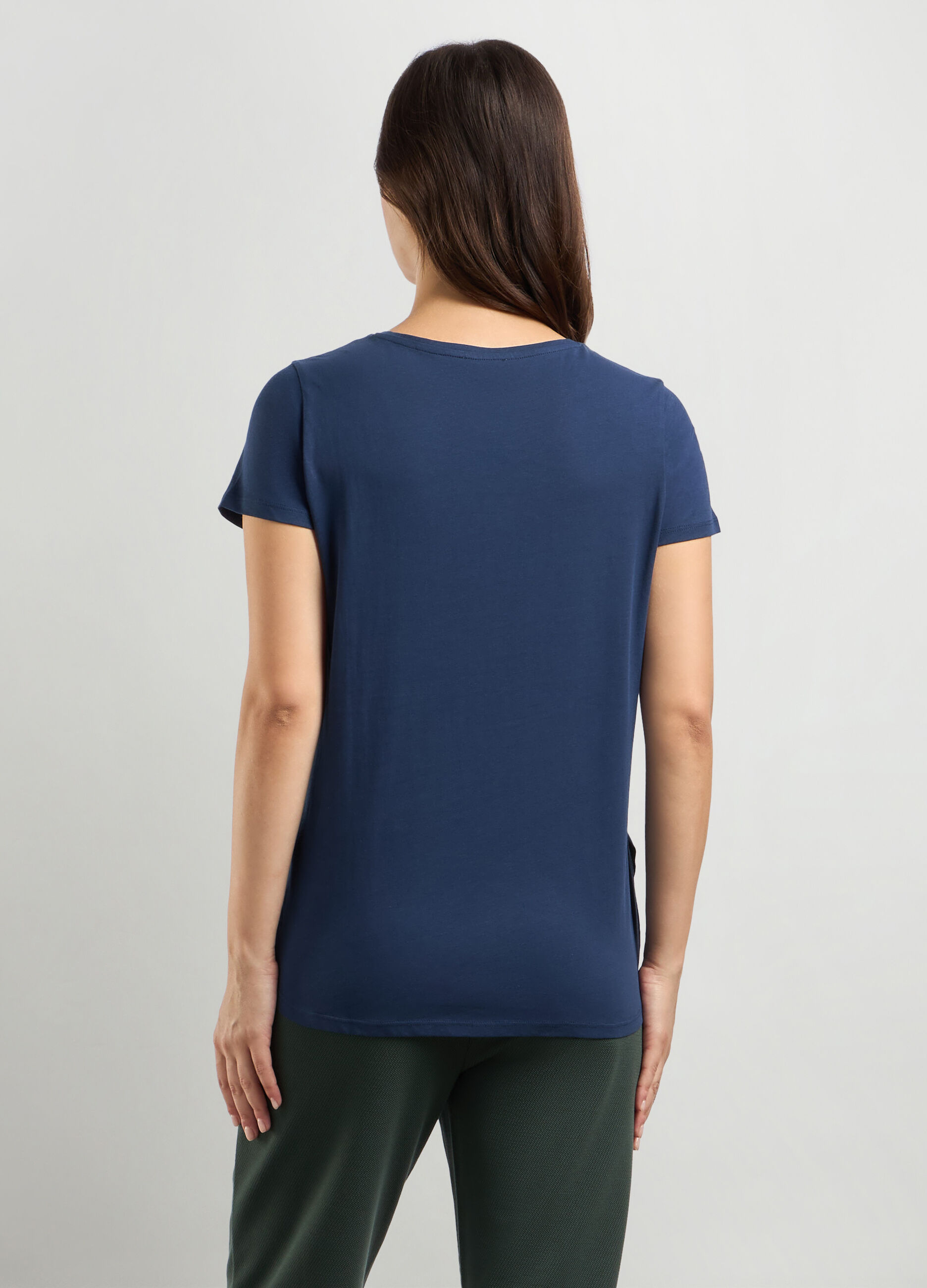 T-shirt in puro cotone con stampa donna_1