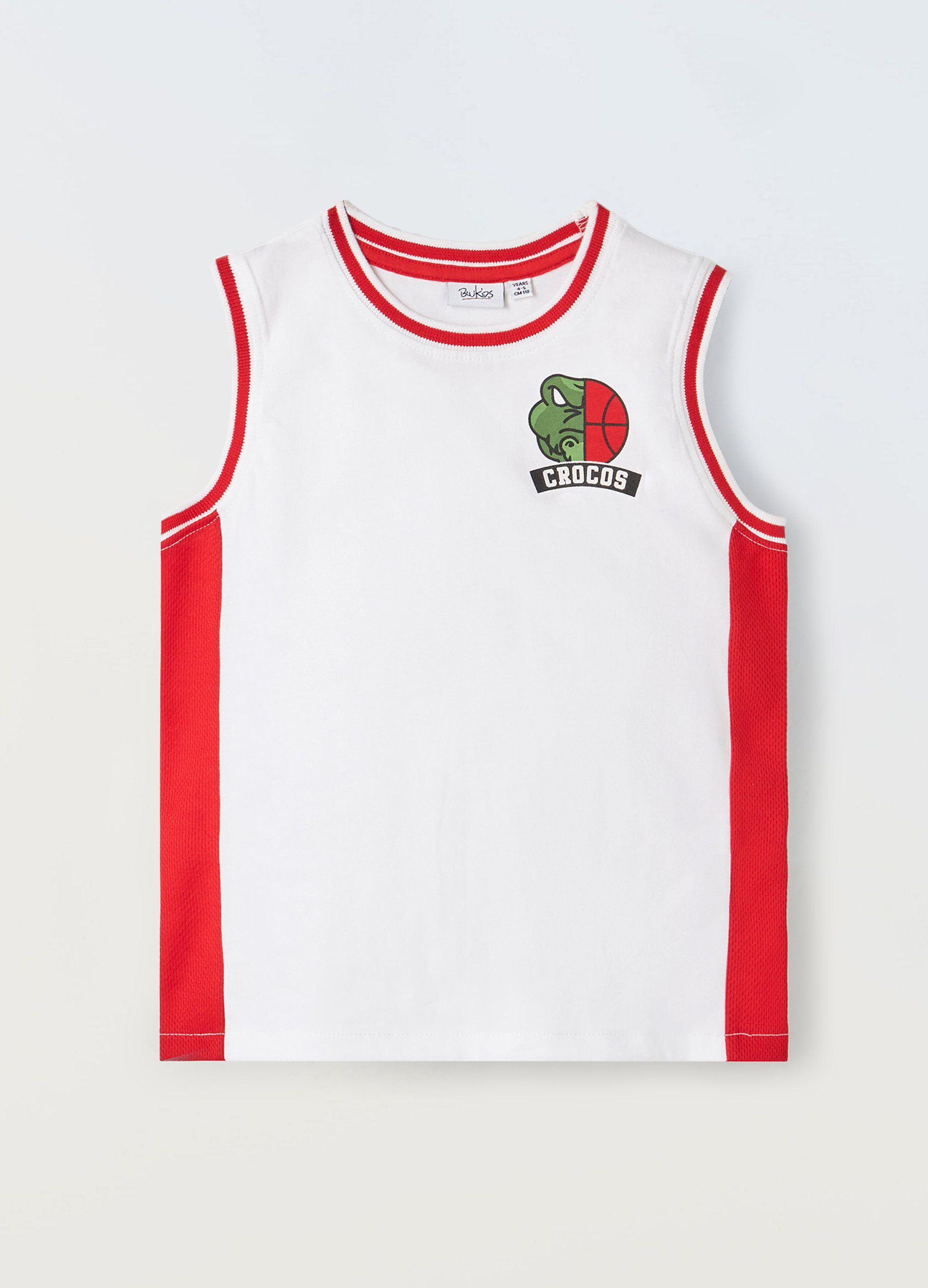 Canotta da basket in misto cotone bambino_0